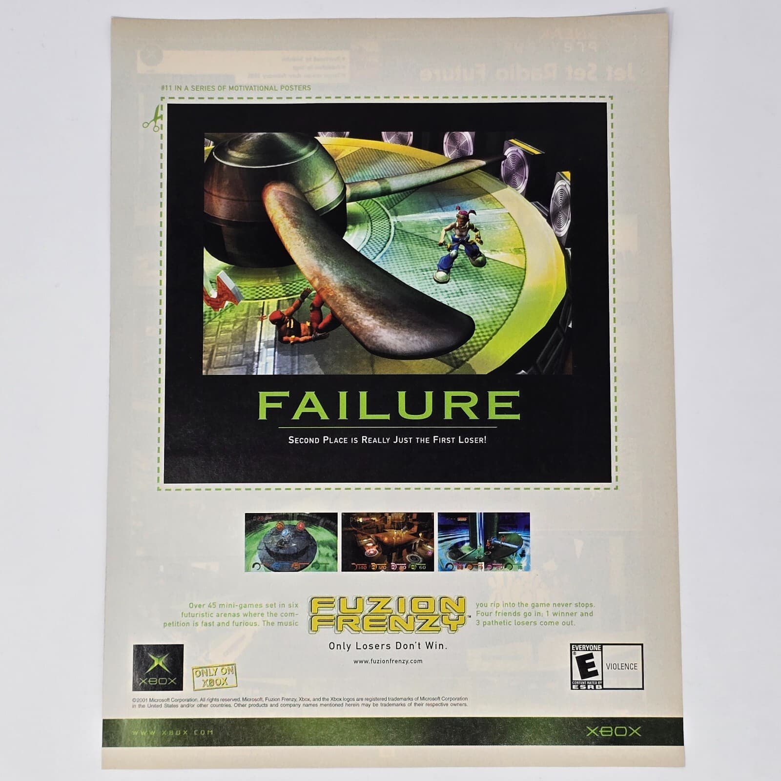 Fuzion Frenzy Microsoft Xbox Failure Print Ad/Poster Promo Art