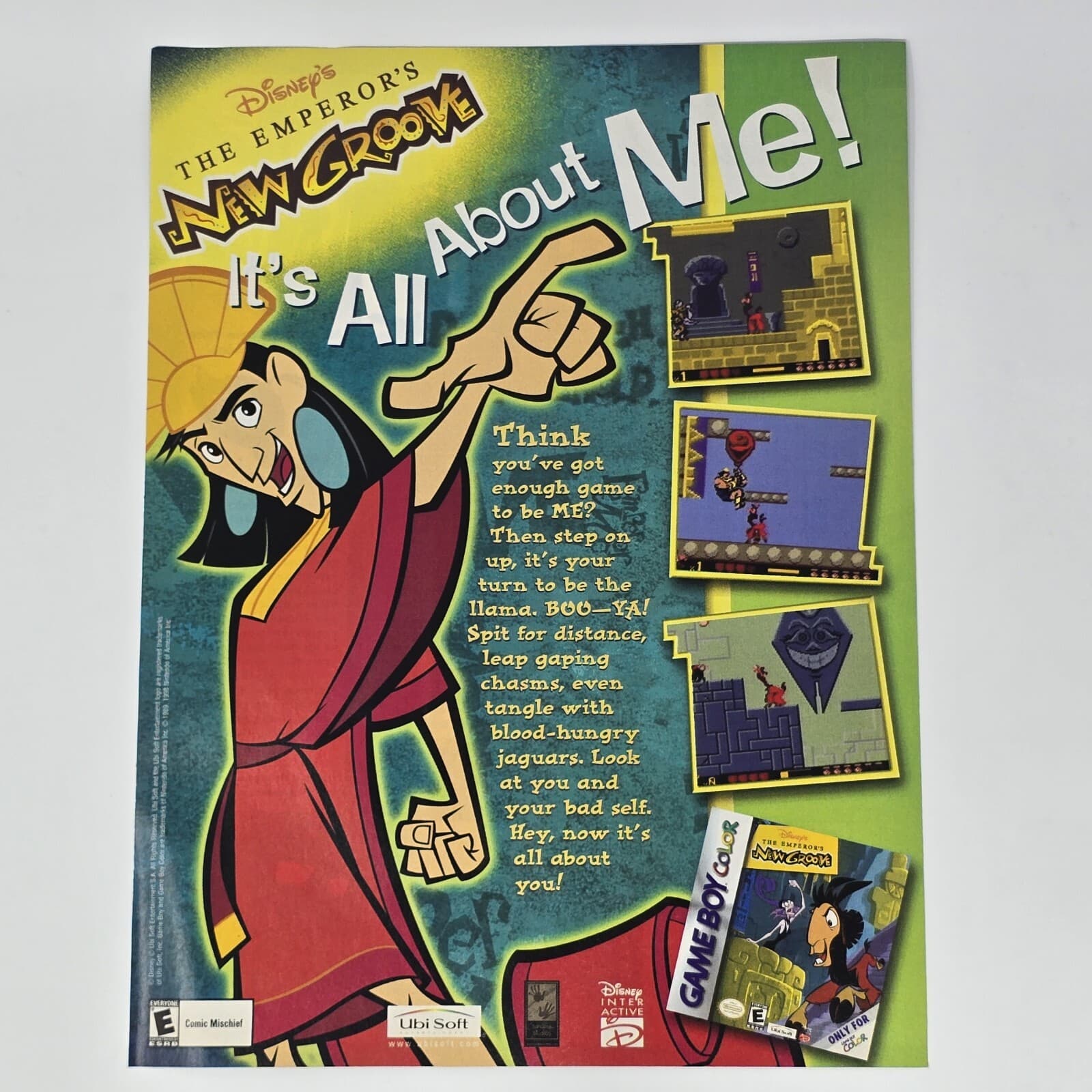 The Emperor's New Groove GameBoy Color About Me Print Ad/Poster Official Promo
