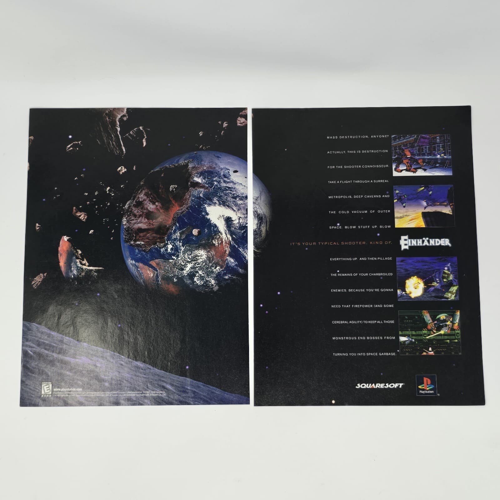 Einhander Sony PlayStation PS1 Earth Debris Print Ad/Poster Official Promo Art