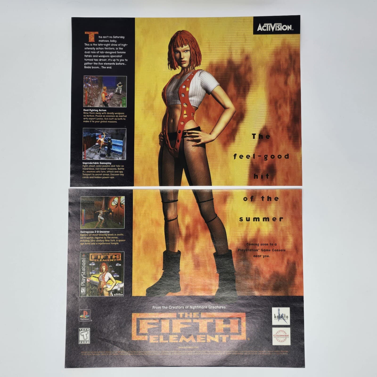 The Fifth Element PlayStation PS1 Feel-Good Print Ad/Poster Official Promo Art