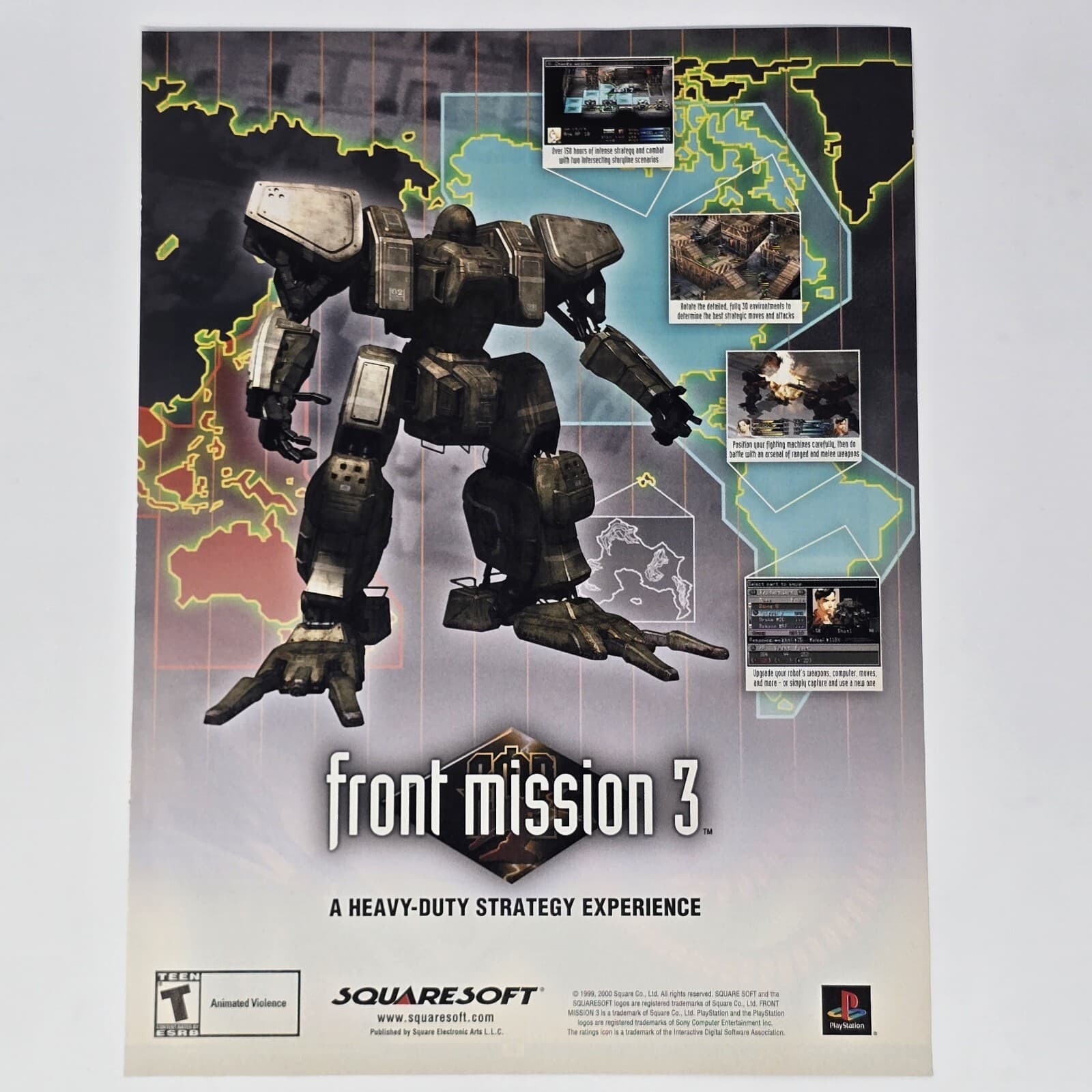 Front Mission 3 PlayStation PS1 Heavy-Duty Print Ad/Poster Official Promo Art