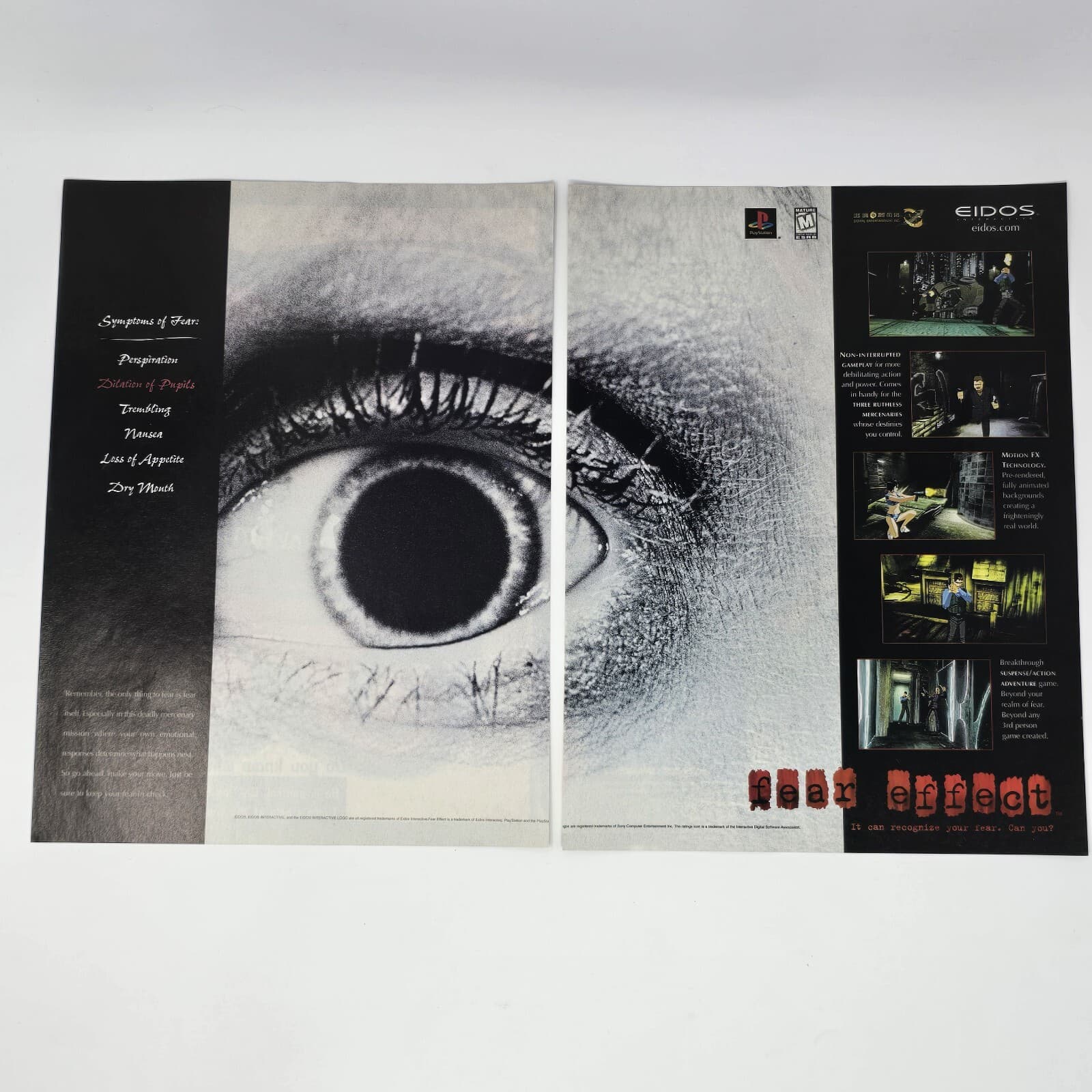 Fear Effect Sony PlayStation PS1 Symptoms Print Ad/Poster Official Promo Art