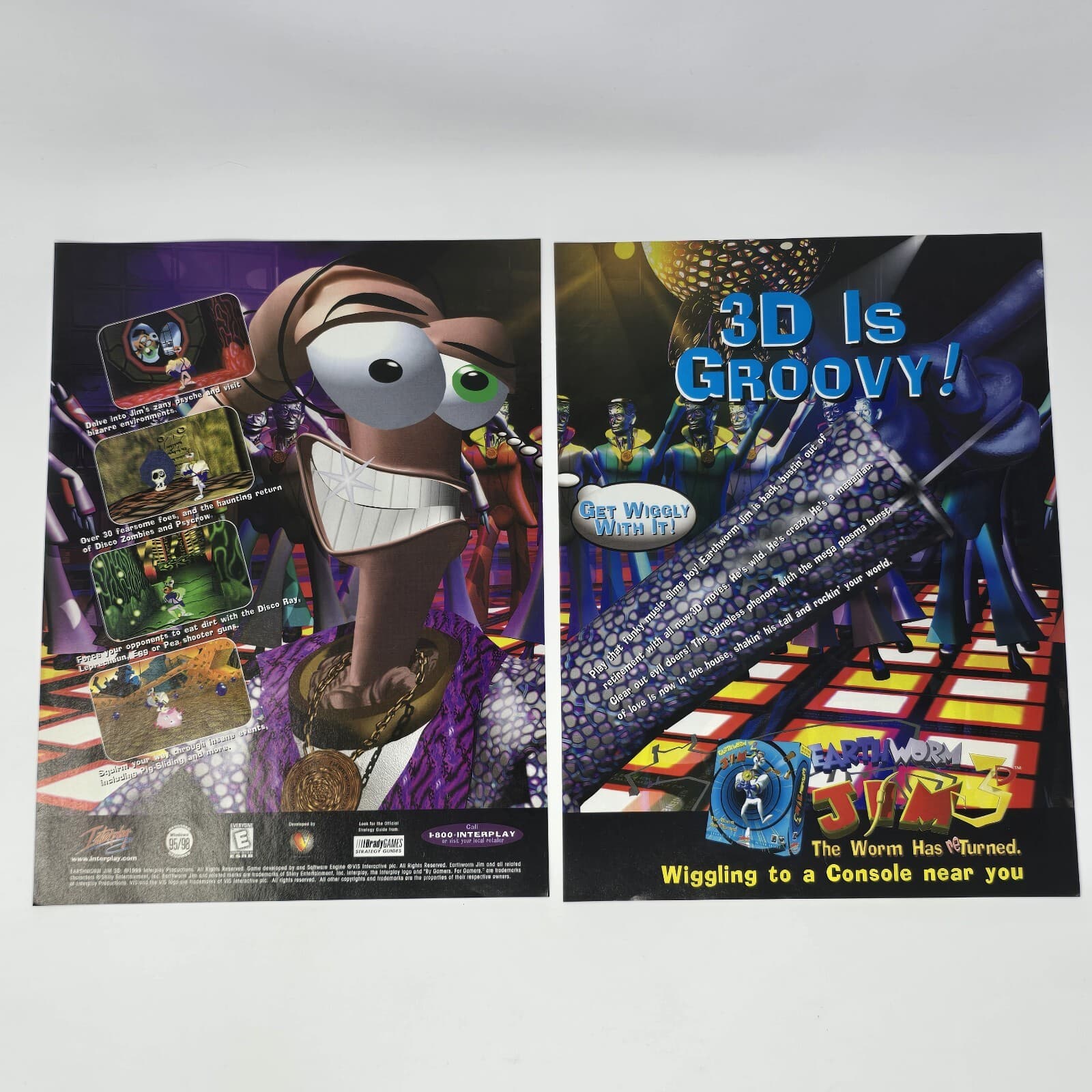 Earthworm Jim 3D PC Nintendo 64 N64 Groovy Print Ad/Poster Official Promo Art