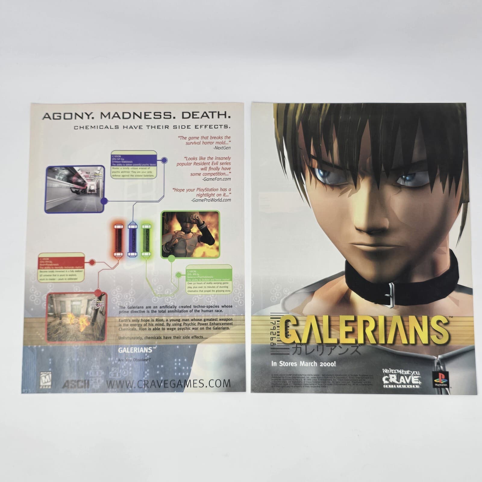 Galerians Sony PlayStation PS1 Agony Print Ad/Poster Official Promo Art