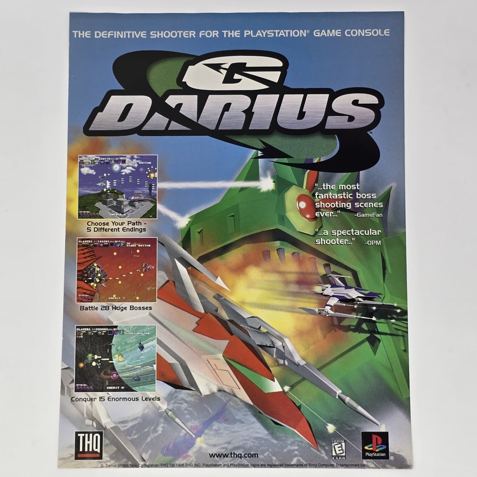 G-Darius Sony PlayStation PS1 THQ Definitive Print Ad/Poster Official Promo Art