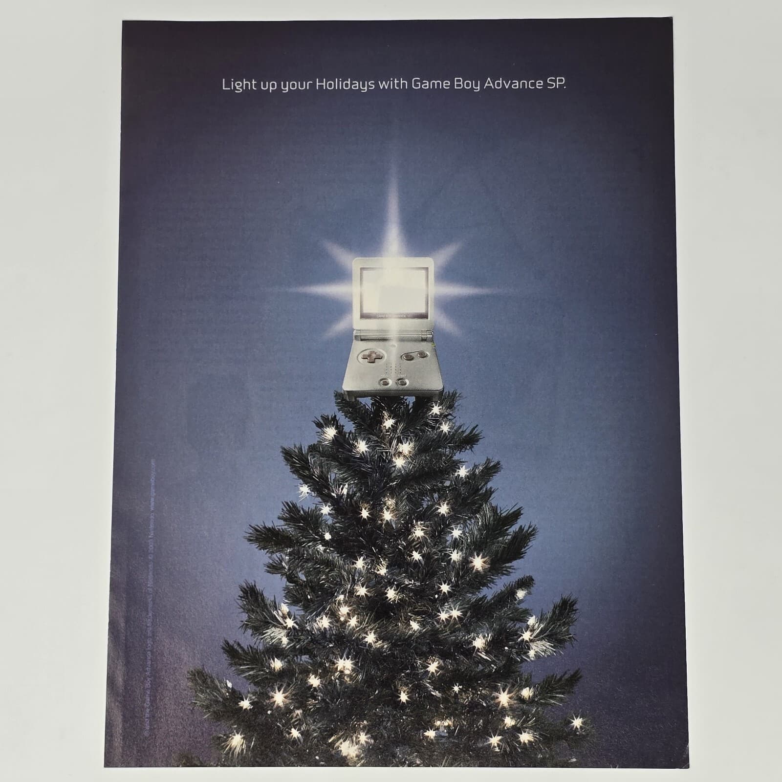 GameBoy Advance SP Nintendo Christmas Tree Print Ad/Poster Official Promo Art