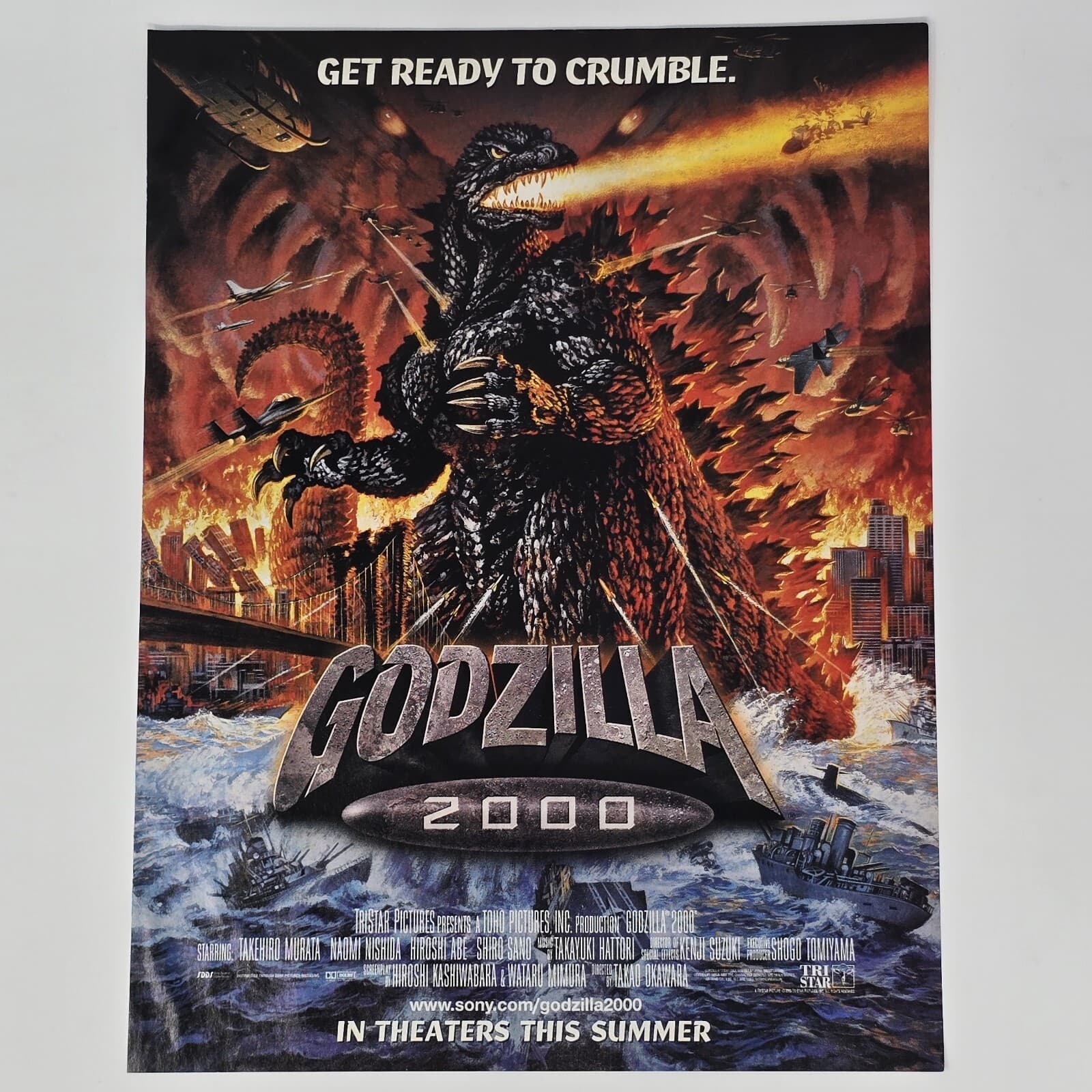 Godzilla 2000 Movie Ready To Crumble Print Ad/Poster Official Promo Art