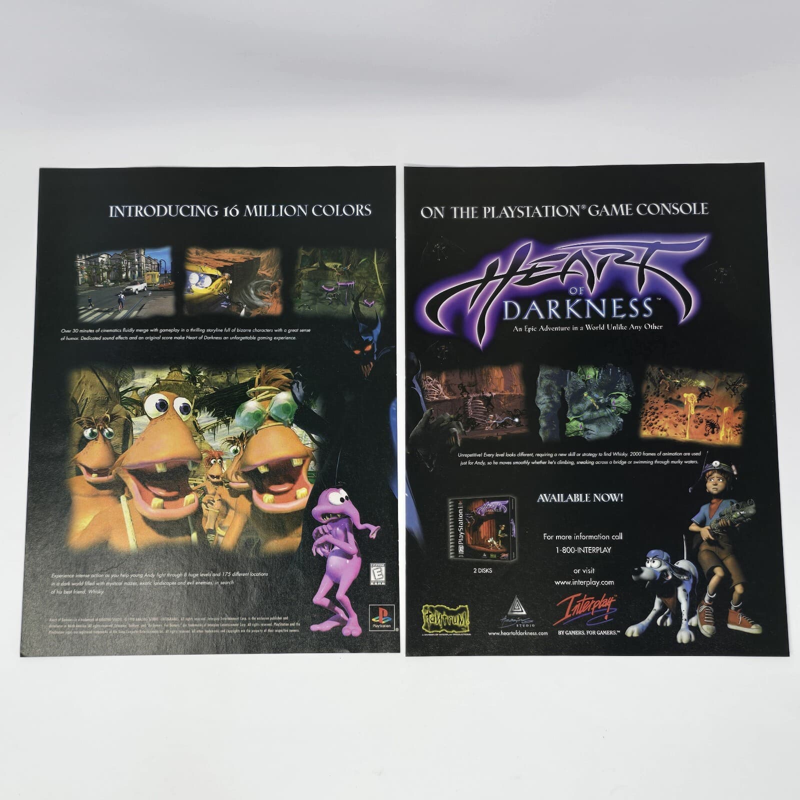 Heart of Darkness Sony PS1 16 Million Colors Print Ad/Poster Official Promo Art