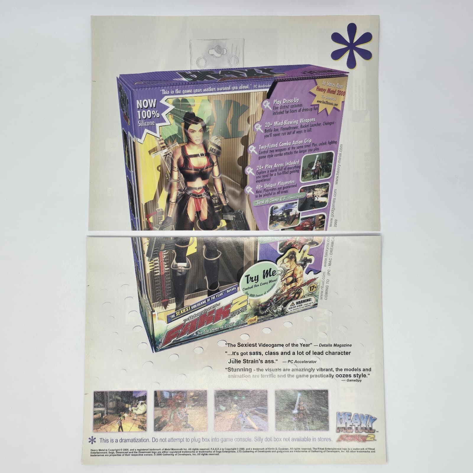 Heavy Metal F.A.K.K. 2 Windows PC Doll Box Print Ad/Poster Official Promo Art