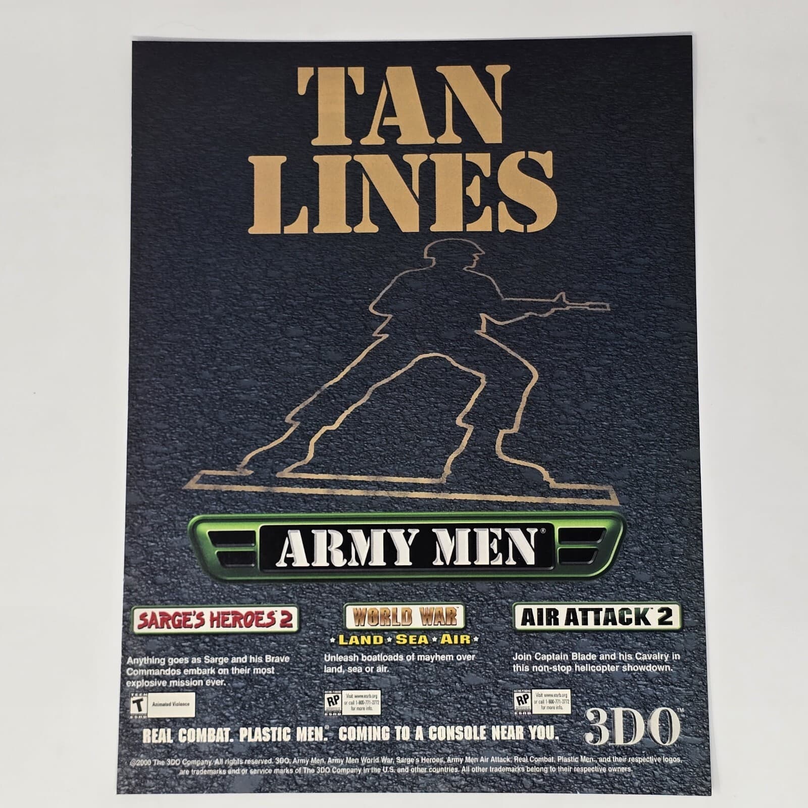 Army Men Sarge's Heroes 2 World War Tan Lines Print Ad/Poster Official Promo Art