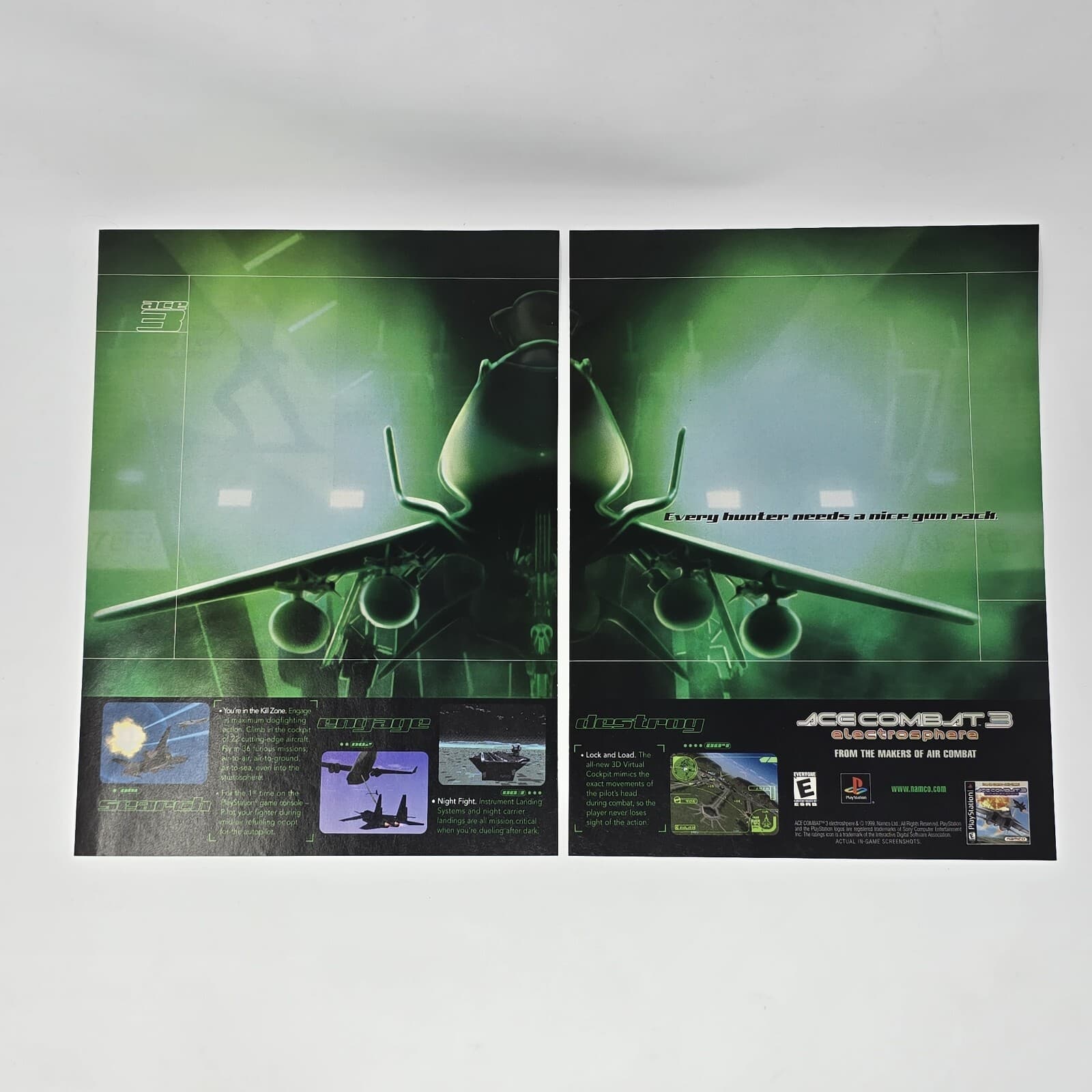 Ace Combat 3 Electrosphere PS1 Every Hunter Print Ad/Poster Official Promo Art