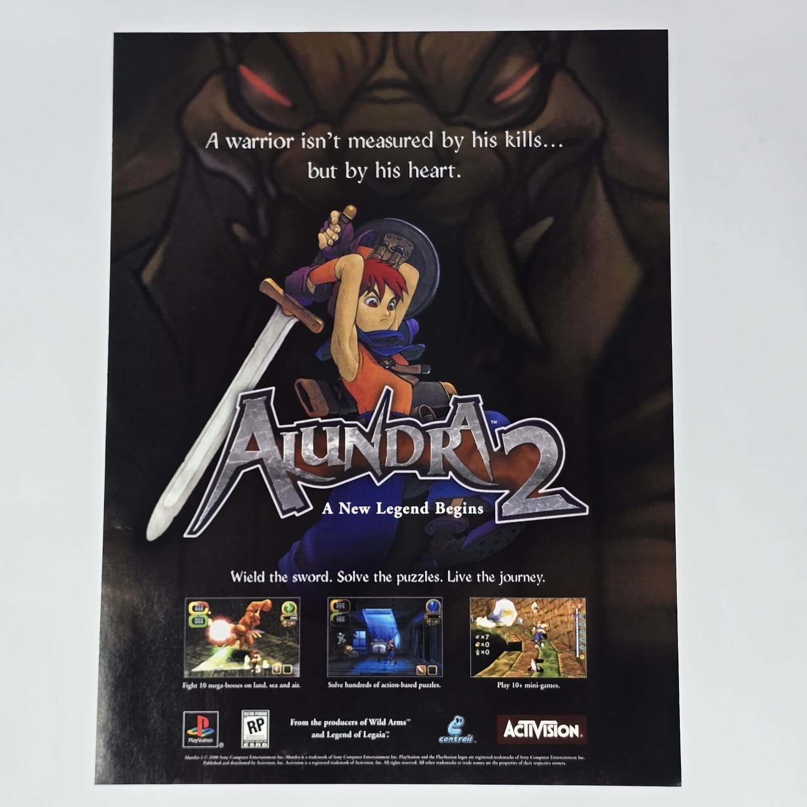 Alundra 2 Sony PlayStation PS1 A Warrior Print Ad/Poster Official Promo Art