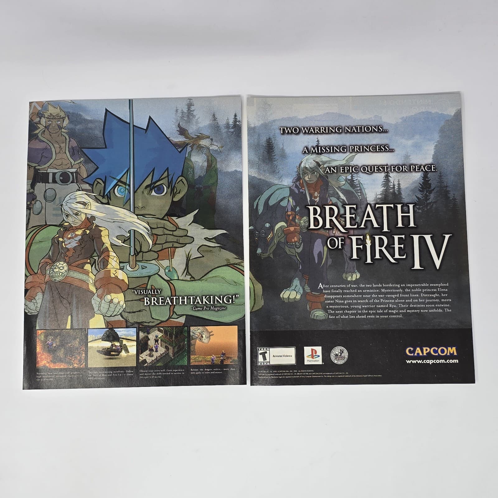 Breath of Fire IV 4 Sony PS1 Warring Nations Print Ad/Poster Official Promo Art