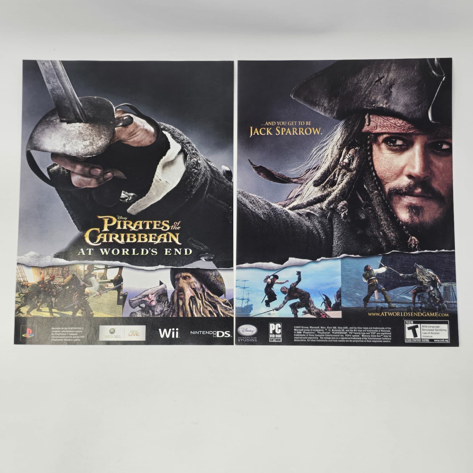 Pirates of the Caribbean World's End Xbox 360 PS3 Wii Print Ad/Poster Promo Art