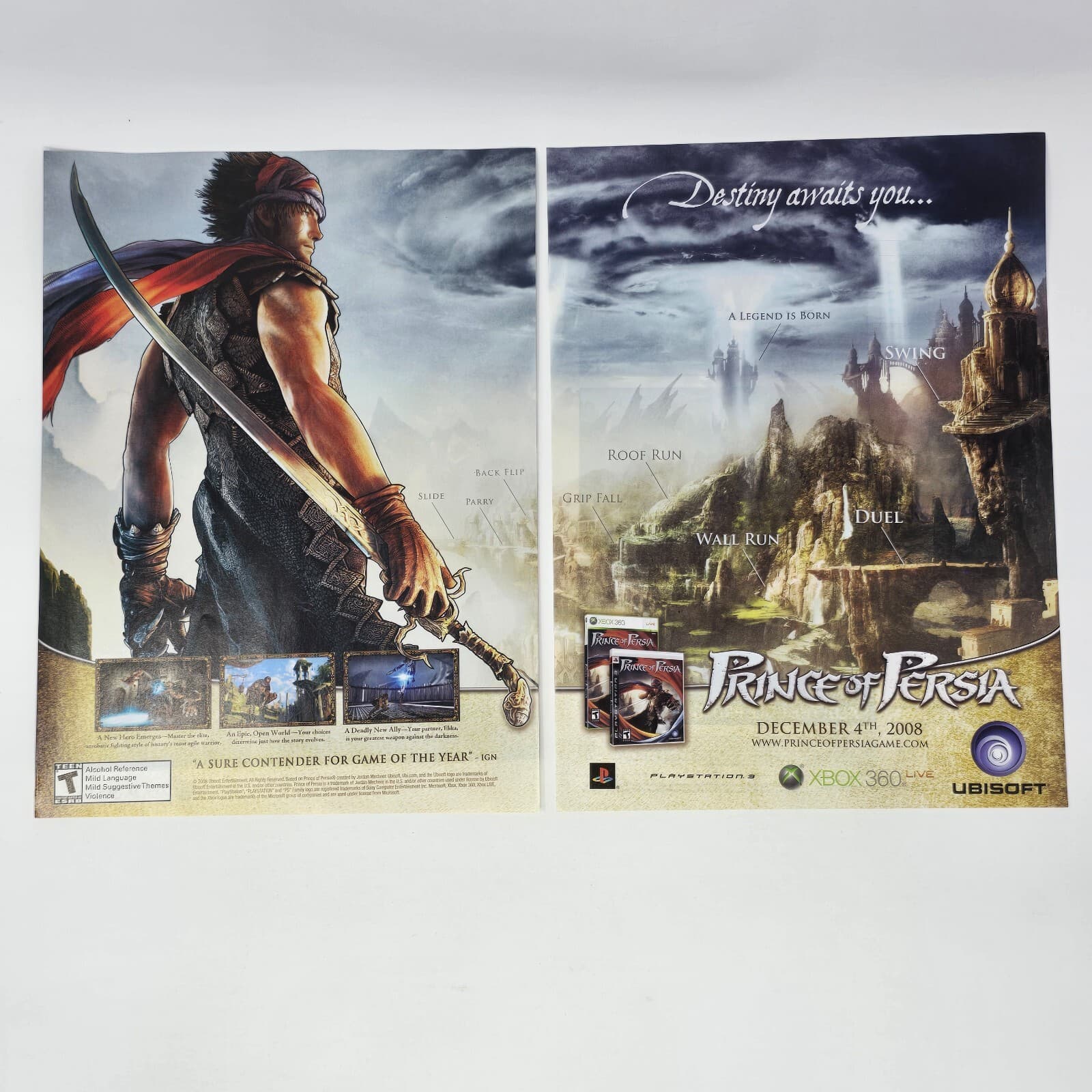 Prince of Persia PlayStation 3 PS3 Xbox 360 Destiny Print Ad/Poster Promo Art