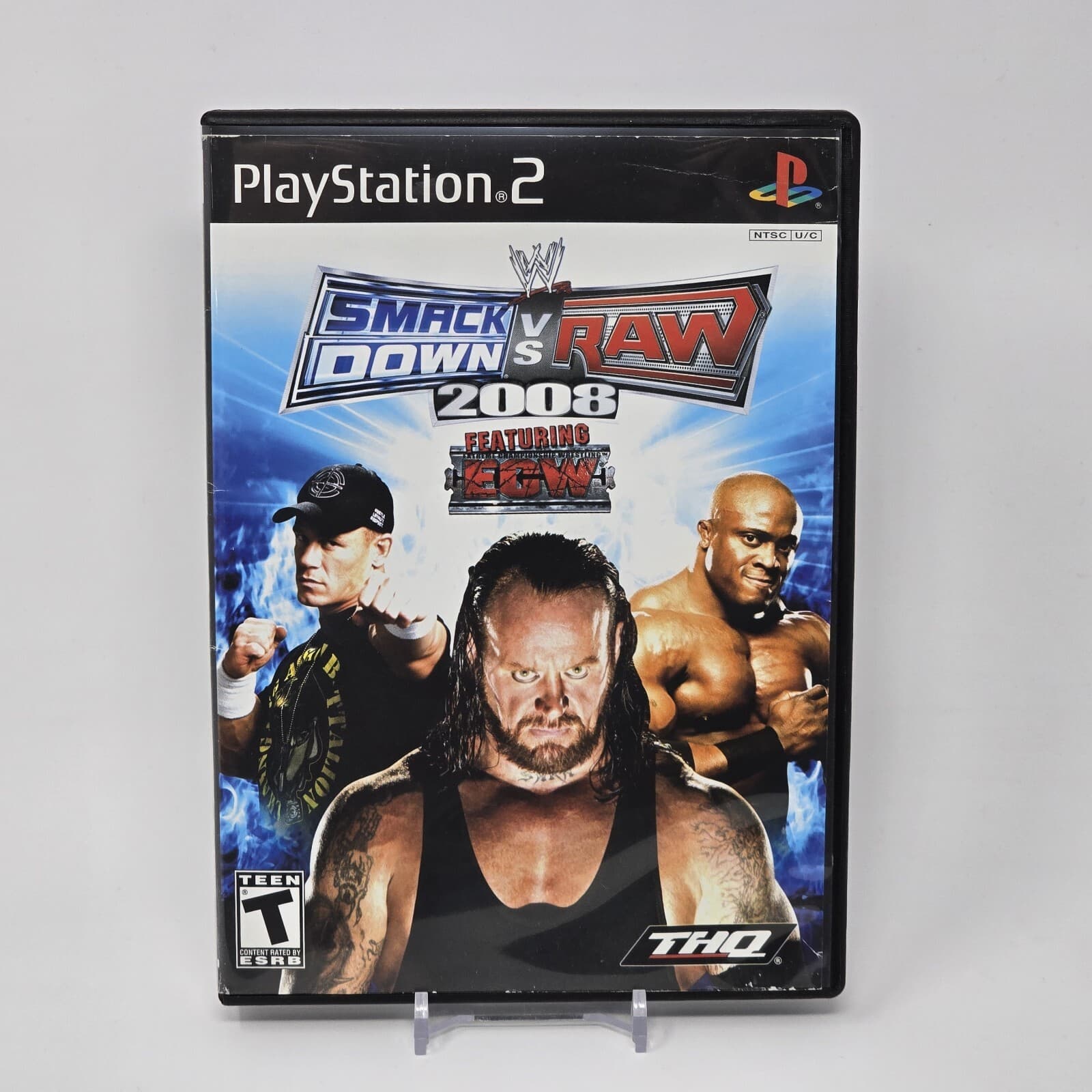 WWE SmackDown vs Raw 2008 (PlayStation 2 PS2) Black Label CIB COMPLETE & TESTED