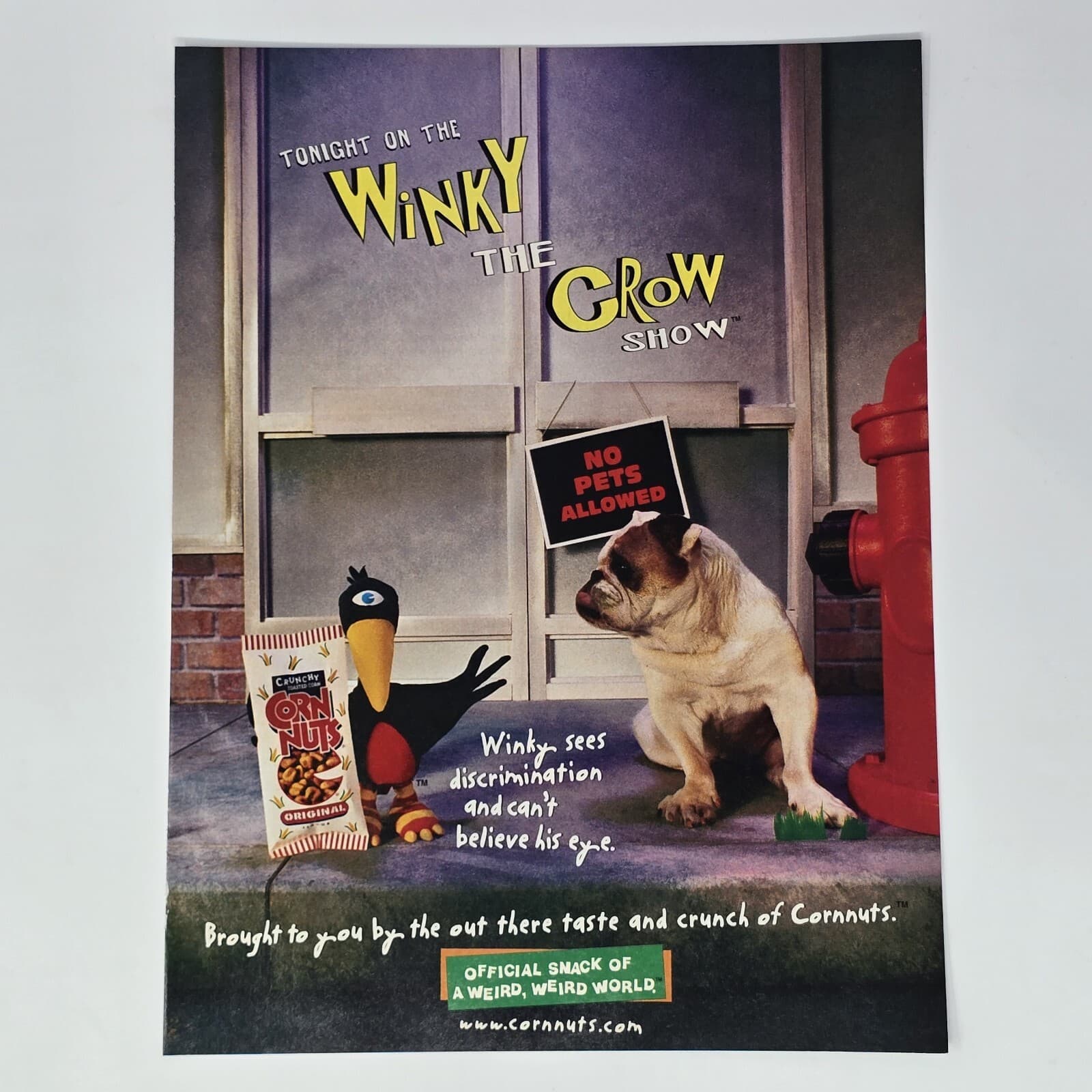Corn Nuts Winky the Crow No Pets Allowed Print Ad/Poster Official Promo Art