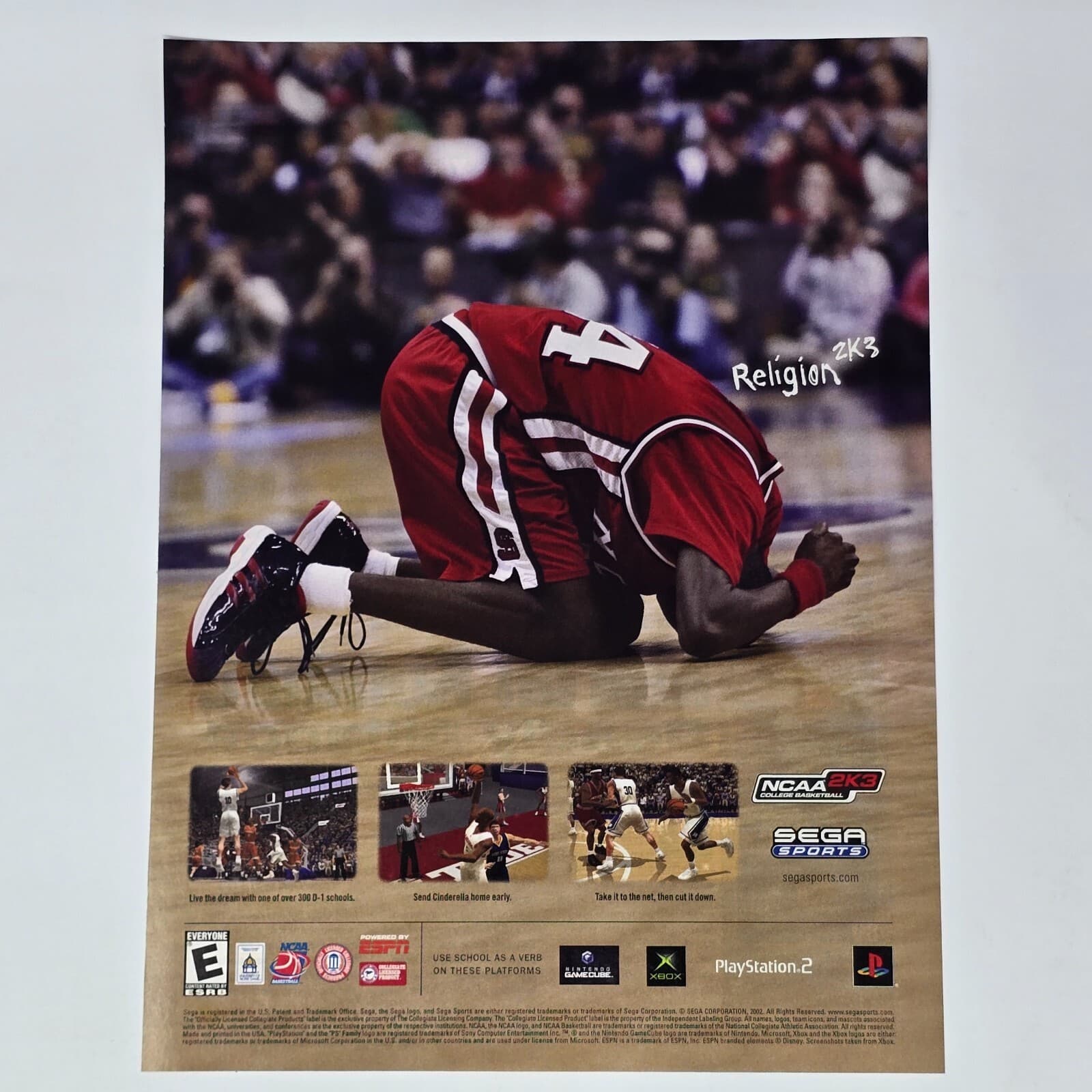 NCAA College Basketball 2K3 GameCube PS2 Xbox Religion Print Ad/Poster Promo Art
