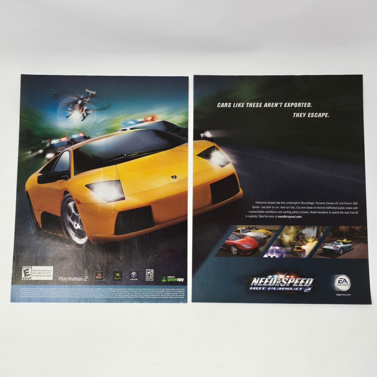 Need For Speed Hot Pursuit 2 PS2 Xbox GameCube Escape Print Ad/Poster Promo Art