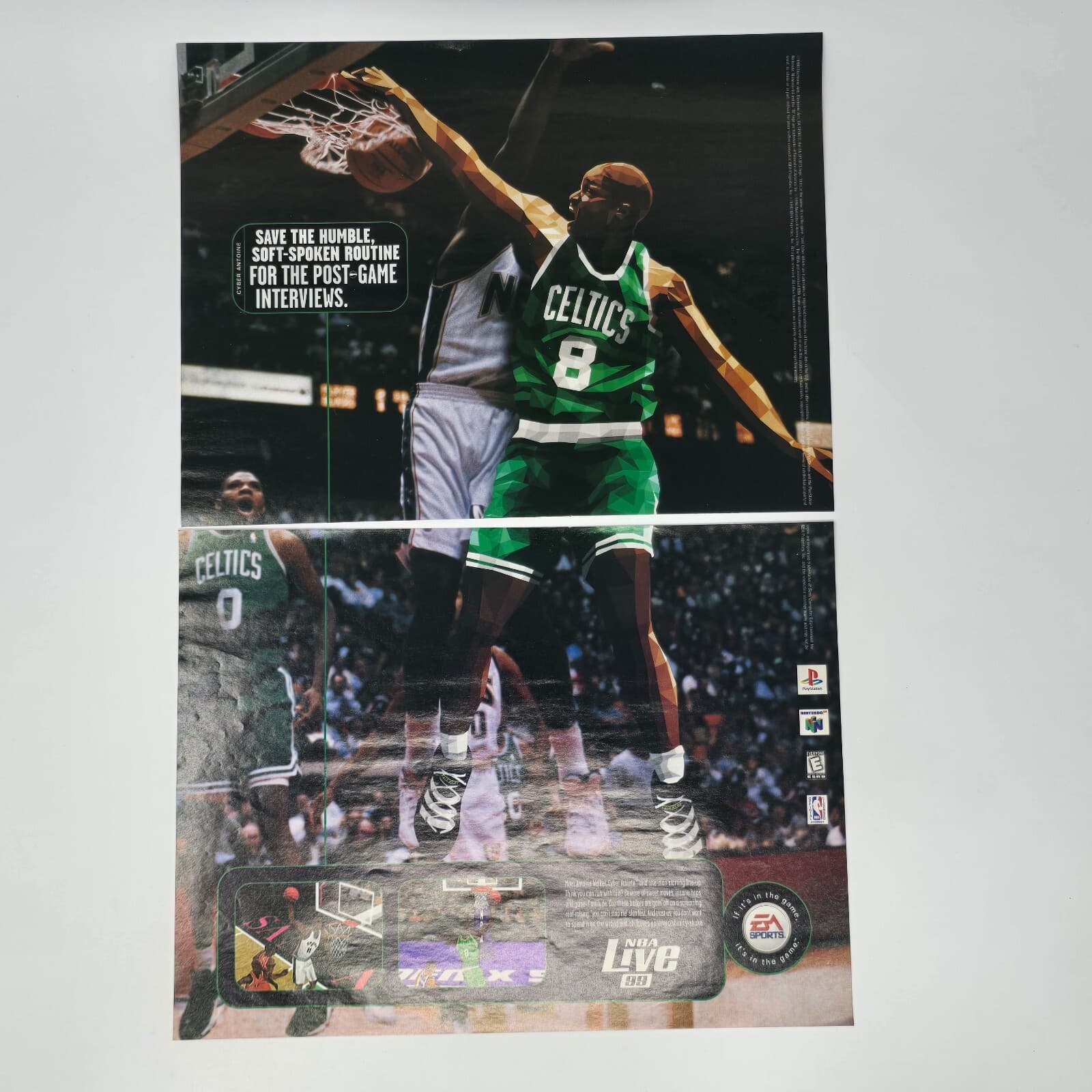 NBA Live 99 PlayStation 1 PS1 Nintendo 64 N64 Humble Print Ad/Poster Promo Art