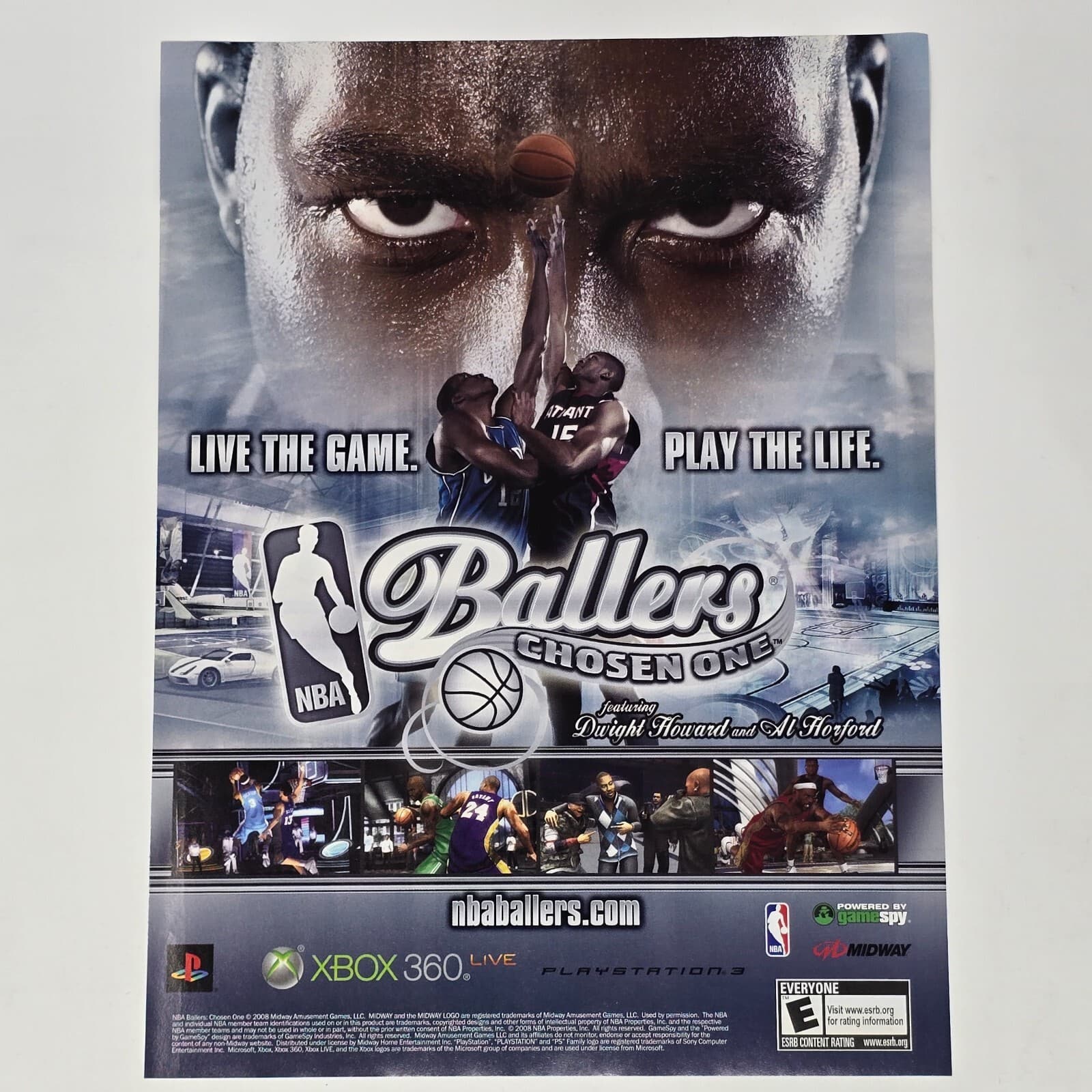 NBA Ballers Chosen One Xbox 360 PS3 Live Play Print Ad/Poster Promo Art