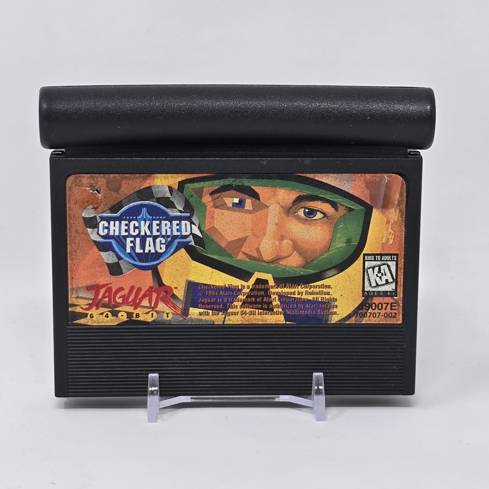 Checkered Flag (Atari Jaguar) Cartridge CLEANED & TESTED