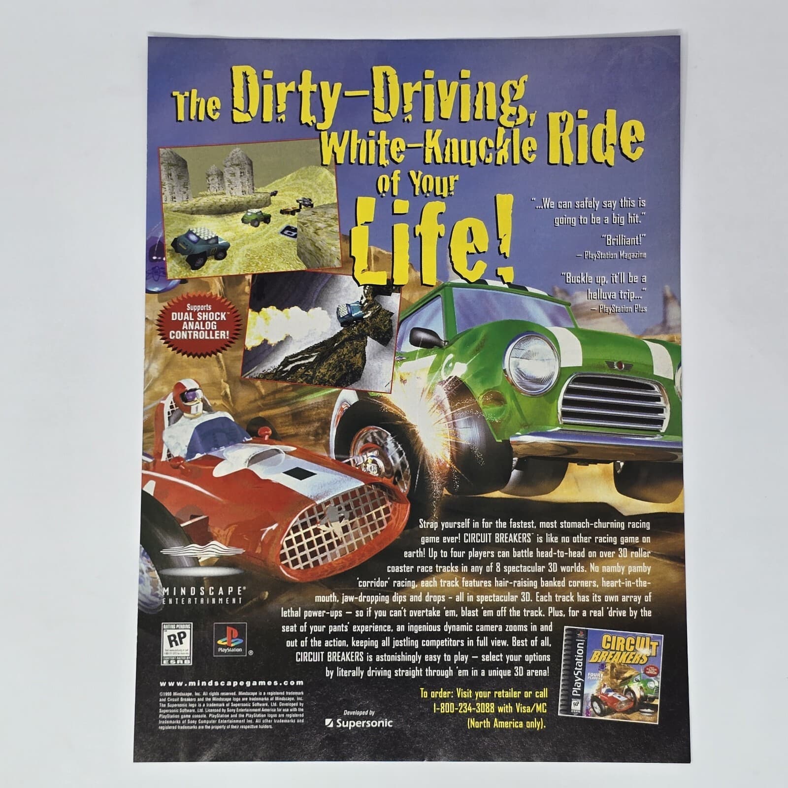 Circuit Breakers Sony PS1 Dirty Driving Print Ad/Poster Official Promo Art