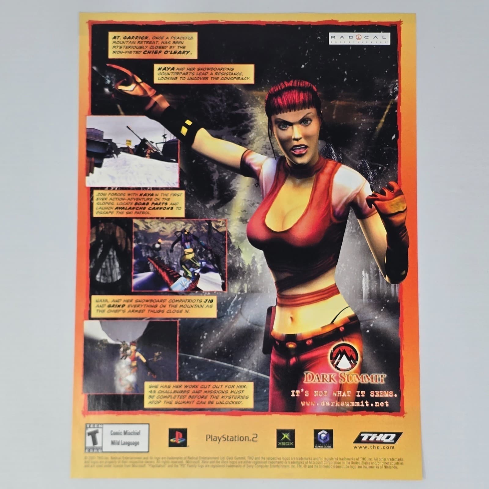 Dark Summit Xbox PS2 GameCube Authentic Magazine Ad