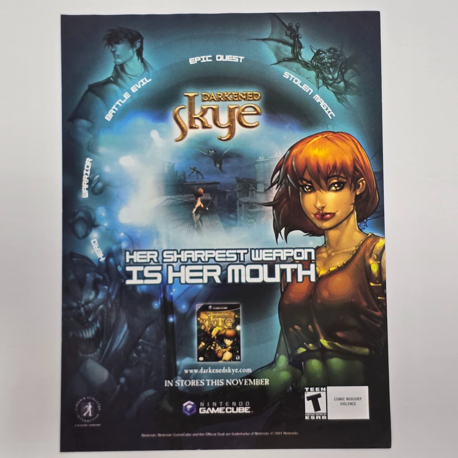 Darkened Skye Nintendo GameCube Authentic Magazine Ad