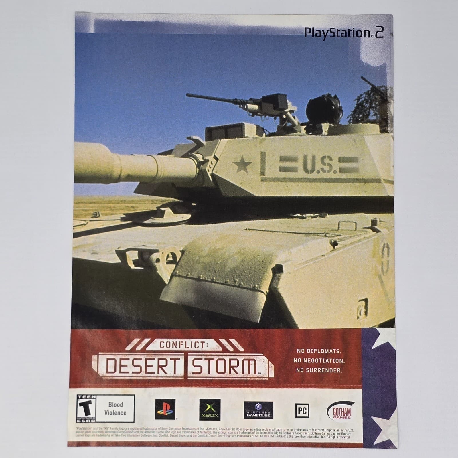 Conflict Desert Storm Xbox PS2 GameCube Authentic Magazine Ad