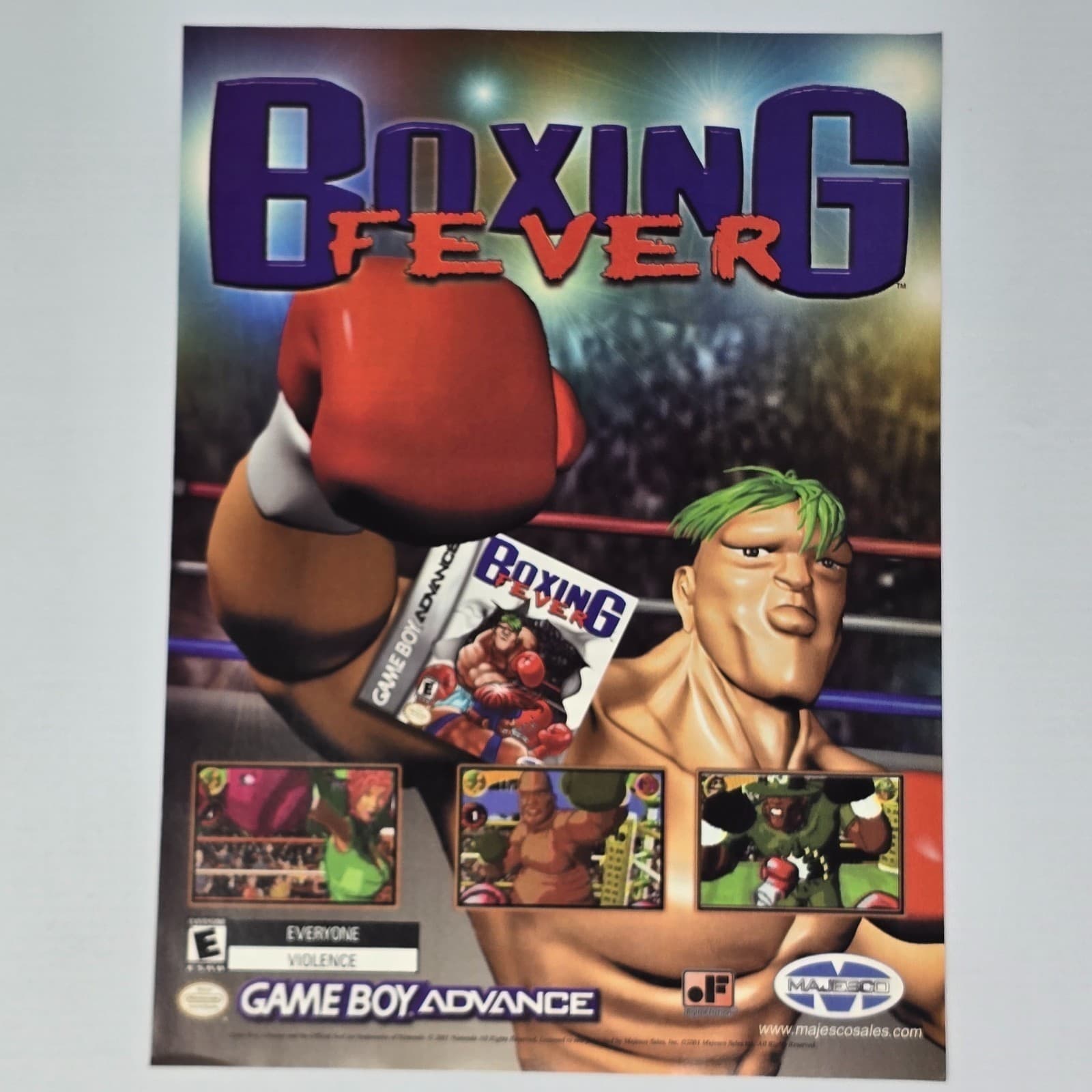 Boxing Fever Game Boy Advance Authentic Magazine Ad