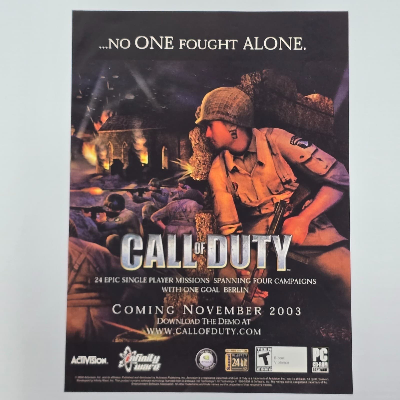 Call Of Duty PC Authentic Magazine Ad