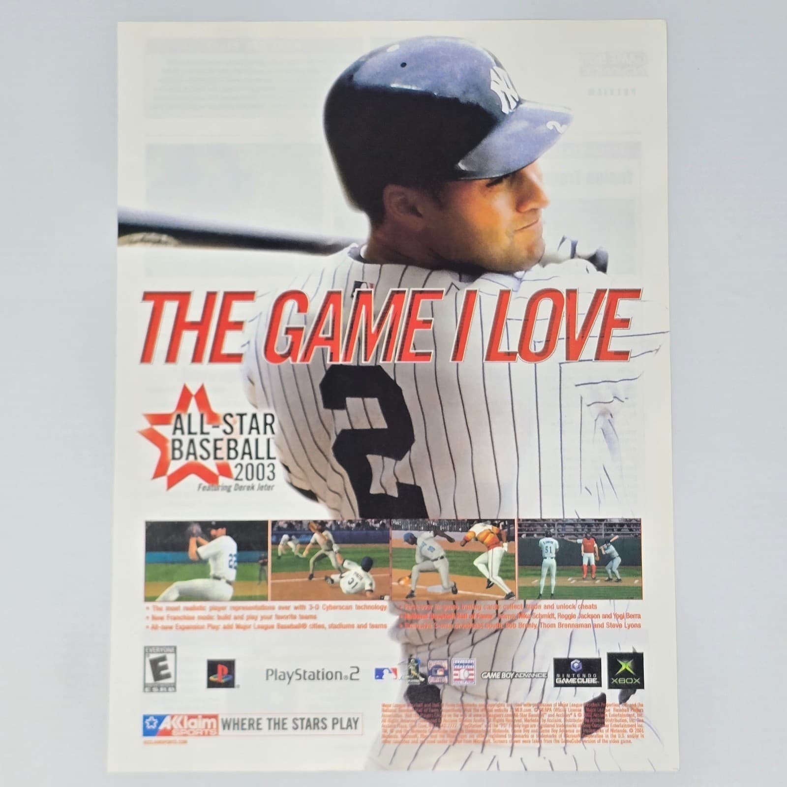 All Star Baseball 2003 Xbox PS2 GameCube Game Boy Advance Authentic Magazine Ad
