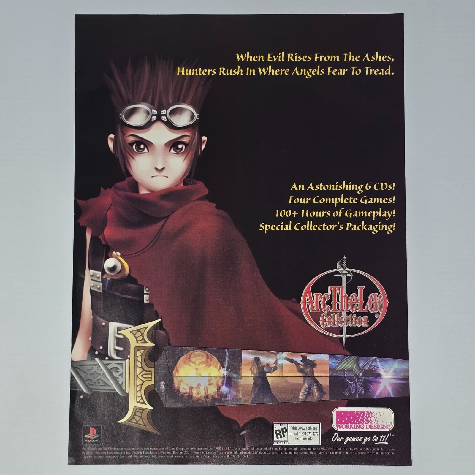 Arc The Lad Collection PlayStation 1 PS1 Authentic Magazine Ad