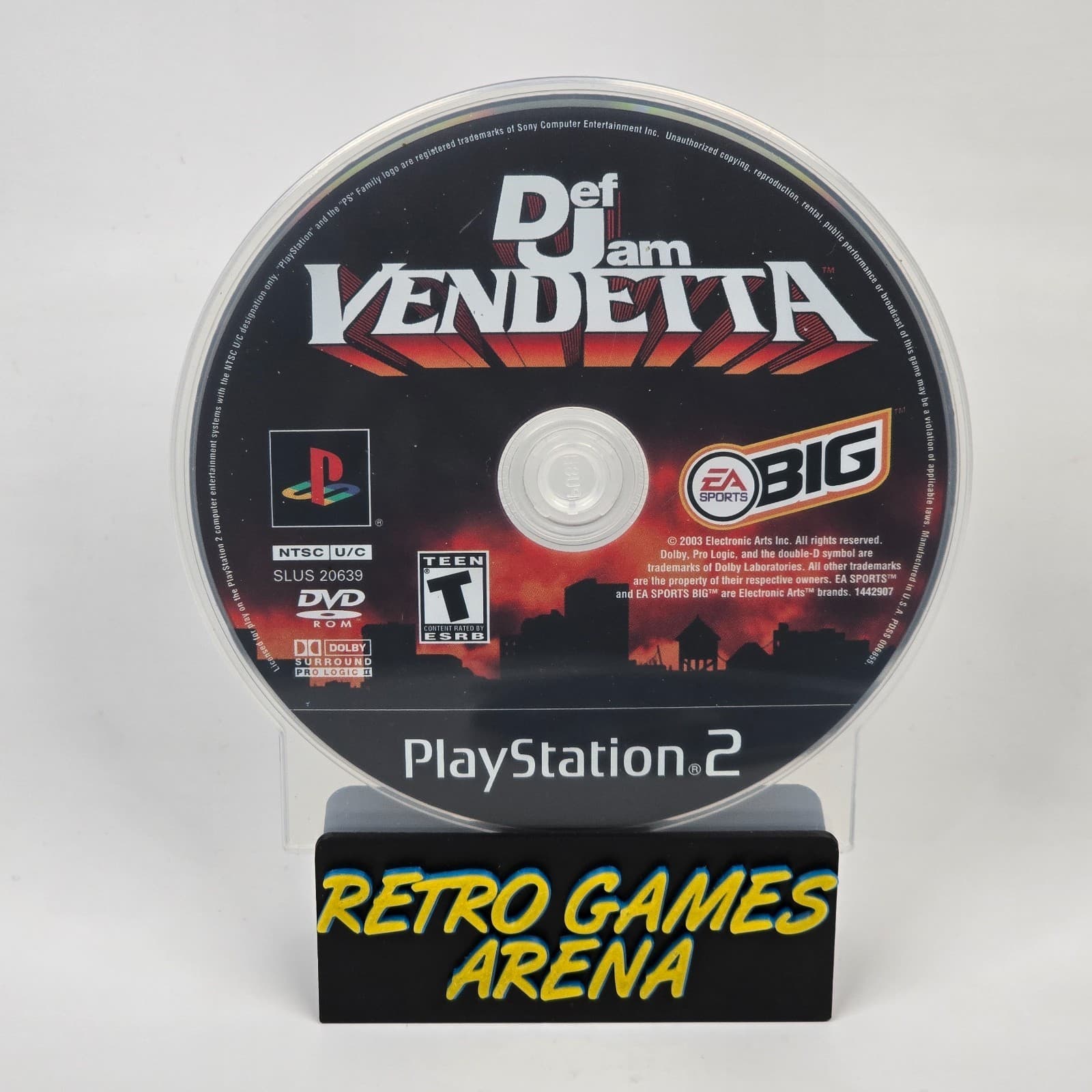 Def Jam: Vendetta (PlayStation 2 PS2) Black Label Disc