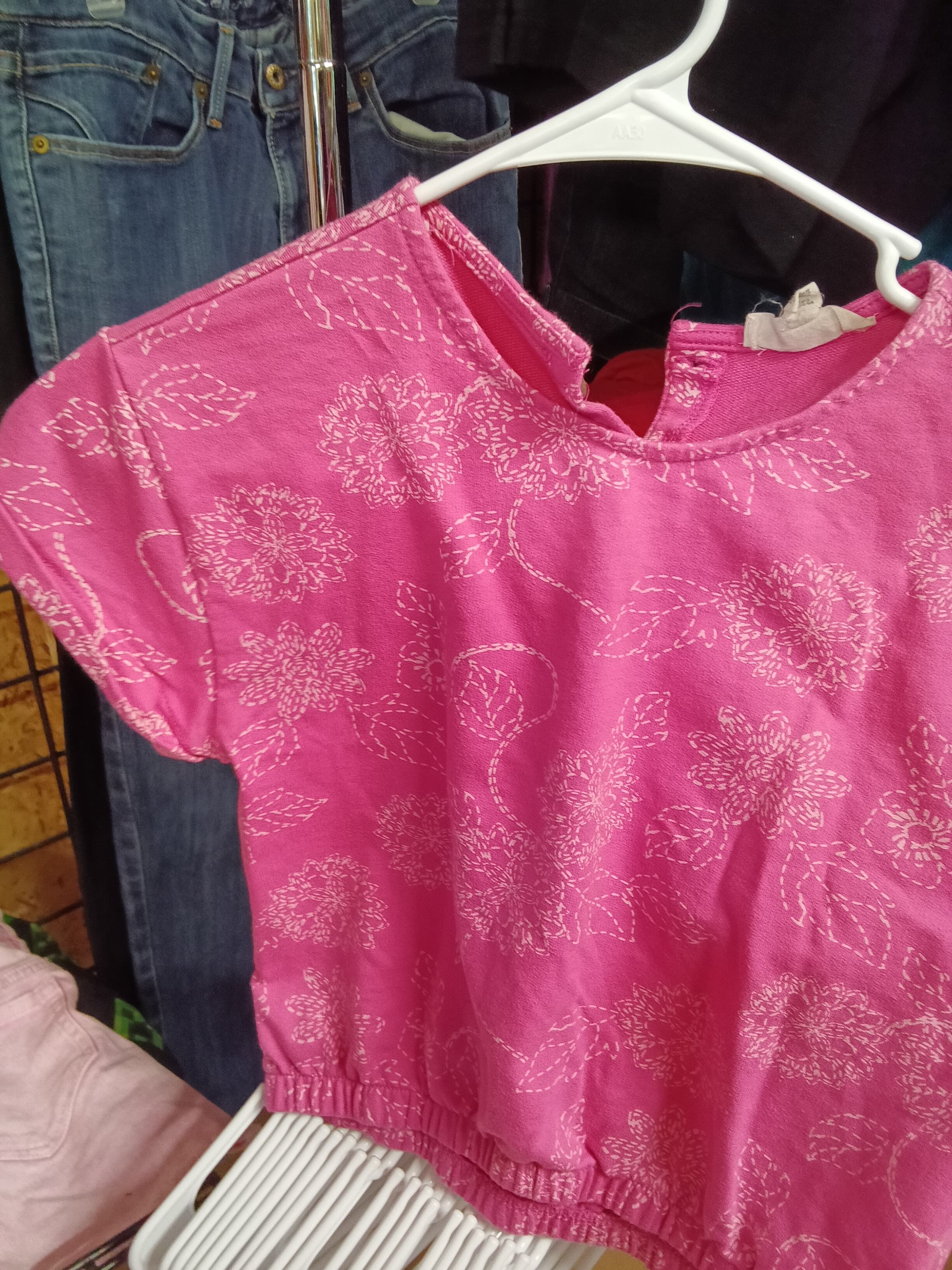 Jessica Simpson Pink Floral Top Size M