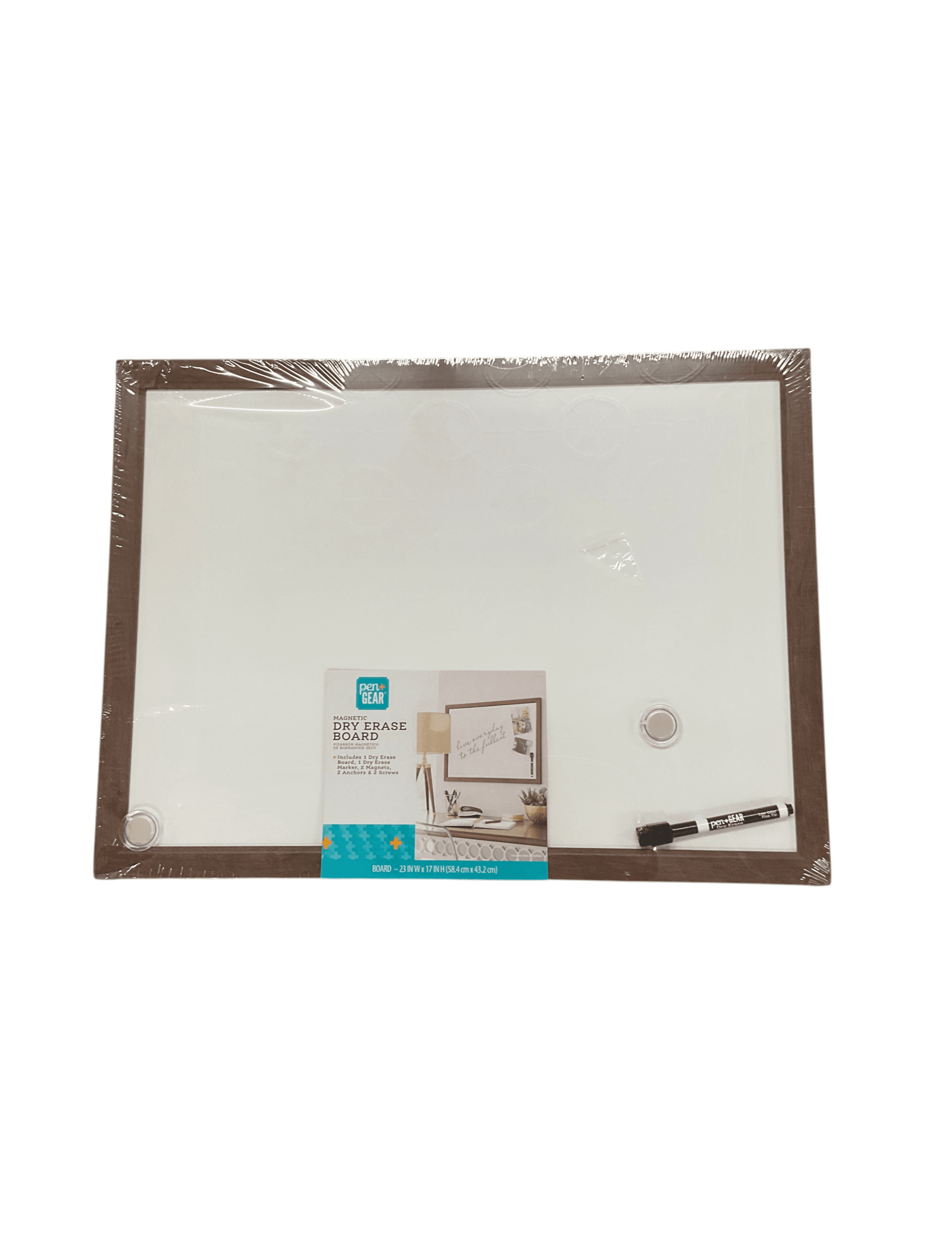 Pen+Gear Magnetic Dry Erase Board 23x17 Inches