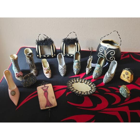 Vintage Chic Miniature Shoe & Handbag Décor LOT👠👜✨