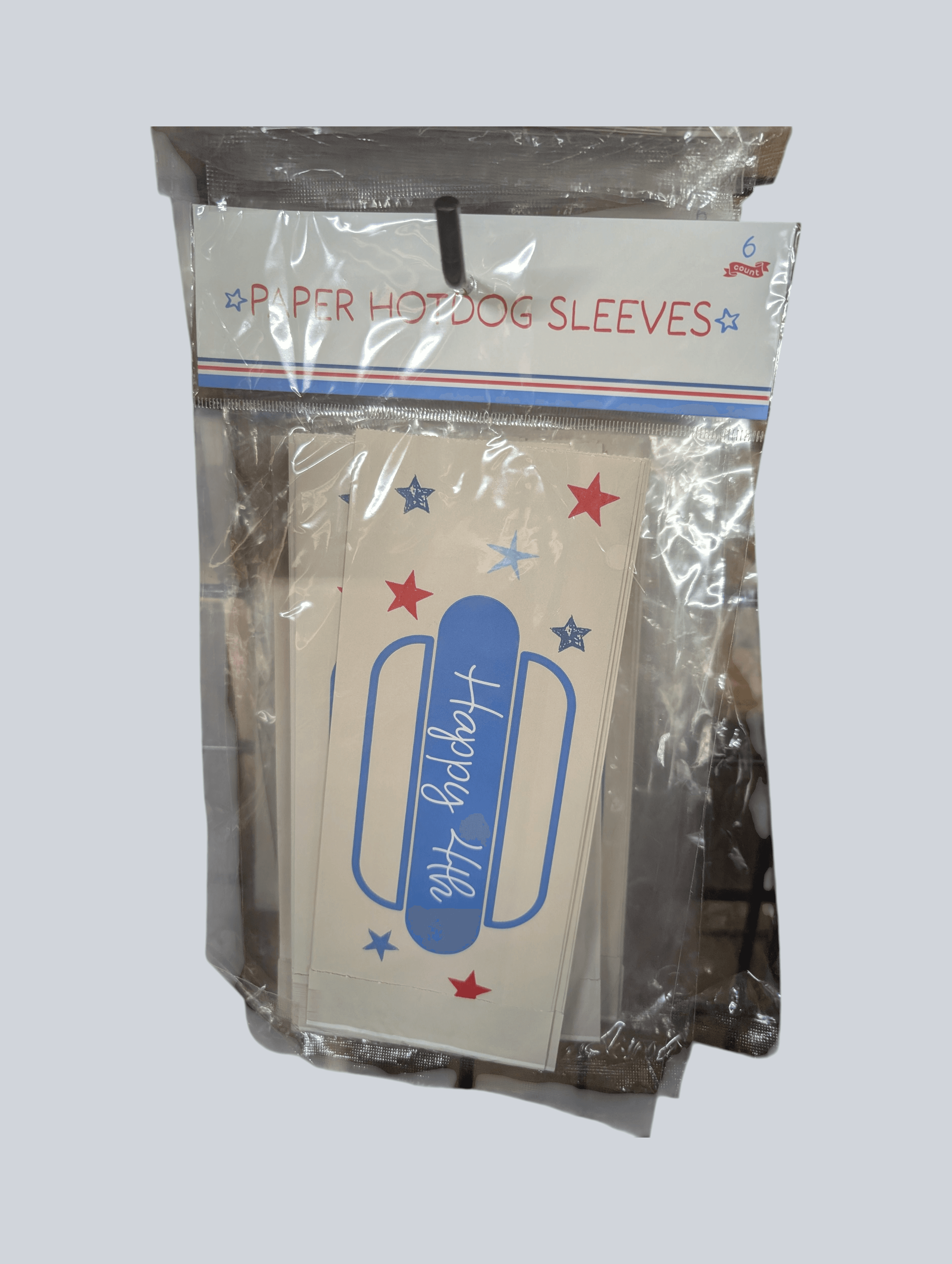 Patriotic Paper Hotdog Sleeves 6 Count