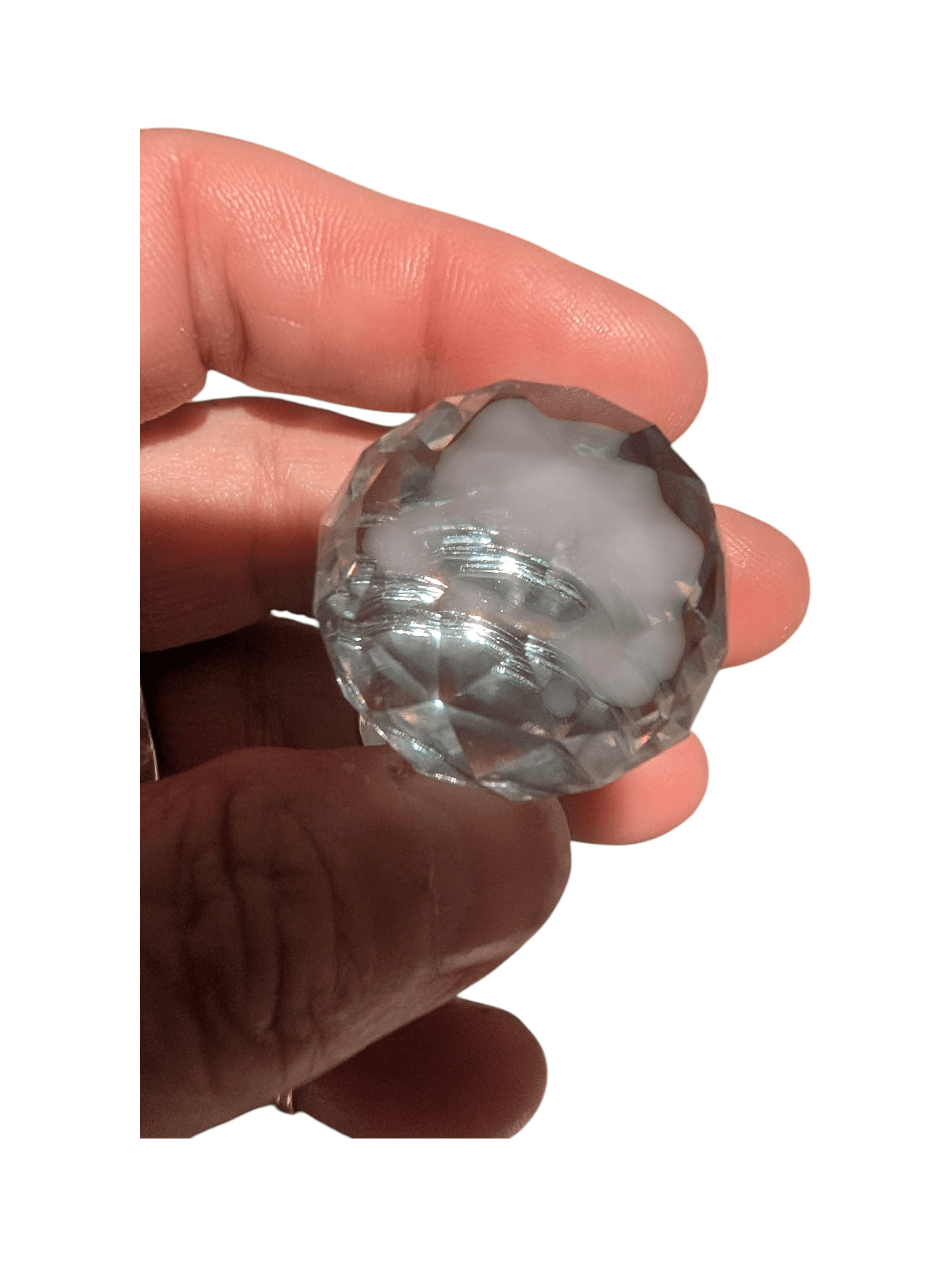 Crystal Draw Knobs Set of 6 Clear Faceted Glass Drawer Pulls