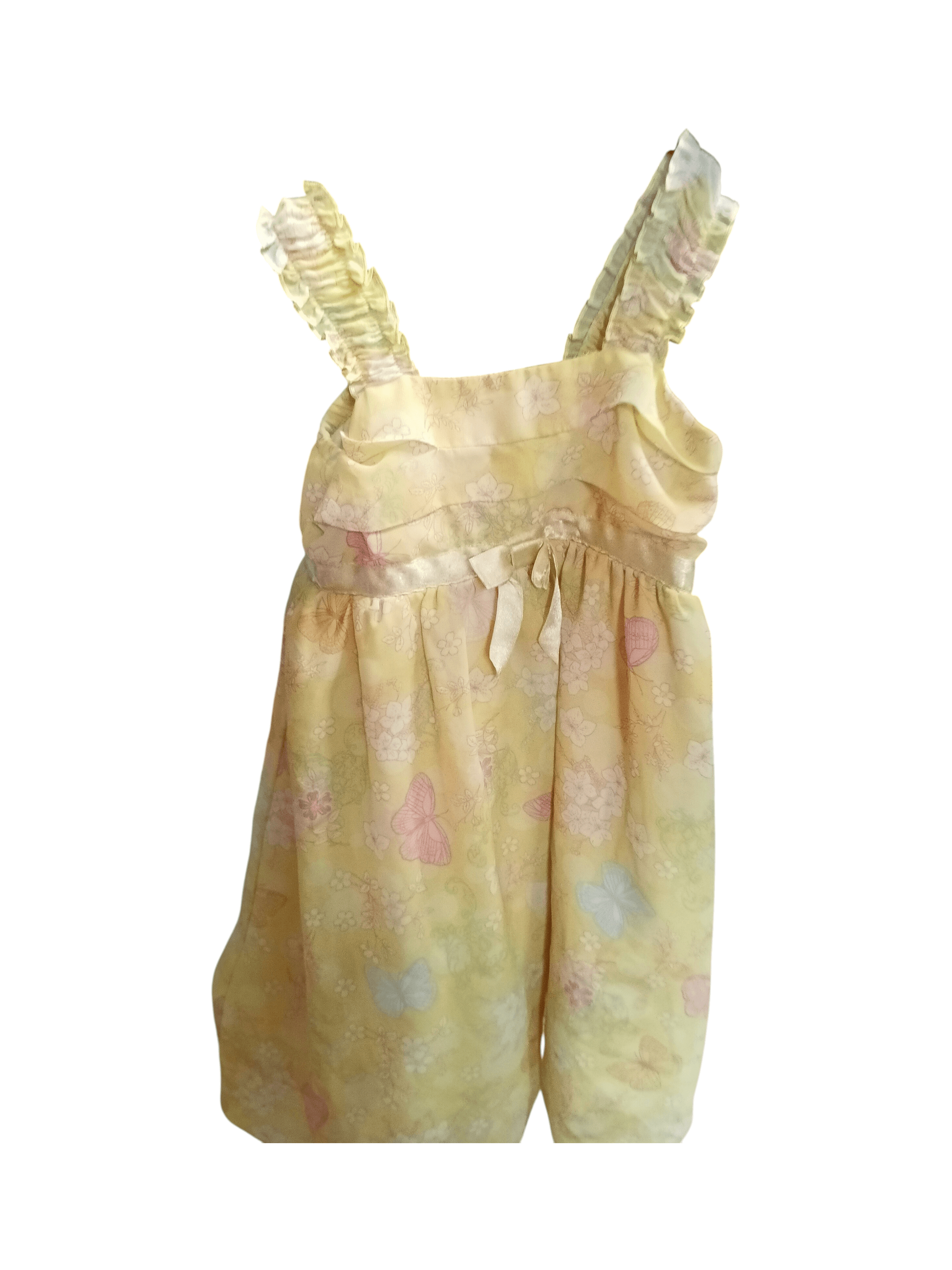 Cherokee Girls' Yellow Floral Dress Size 3