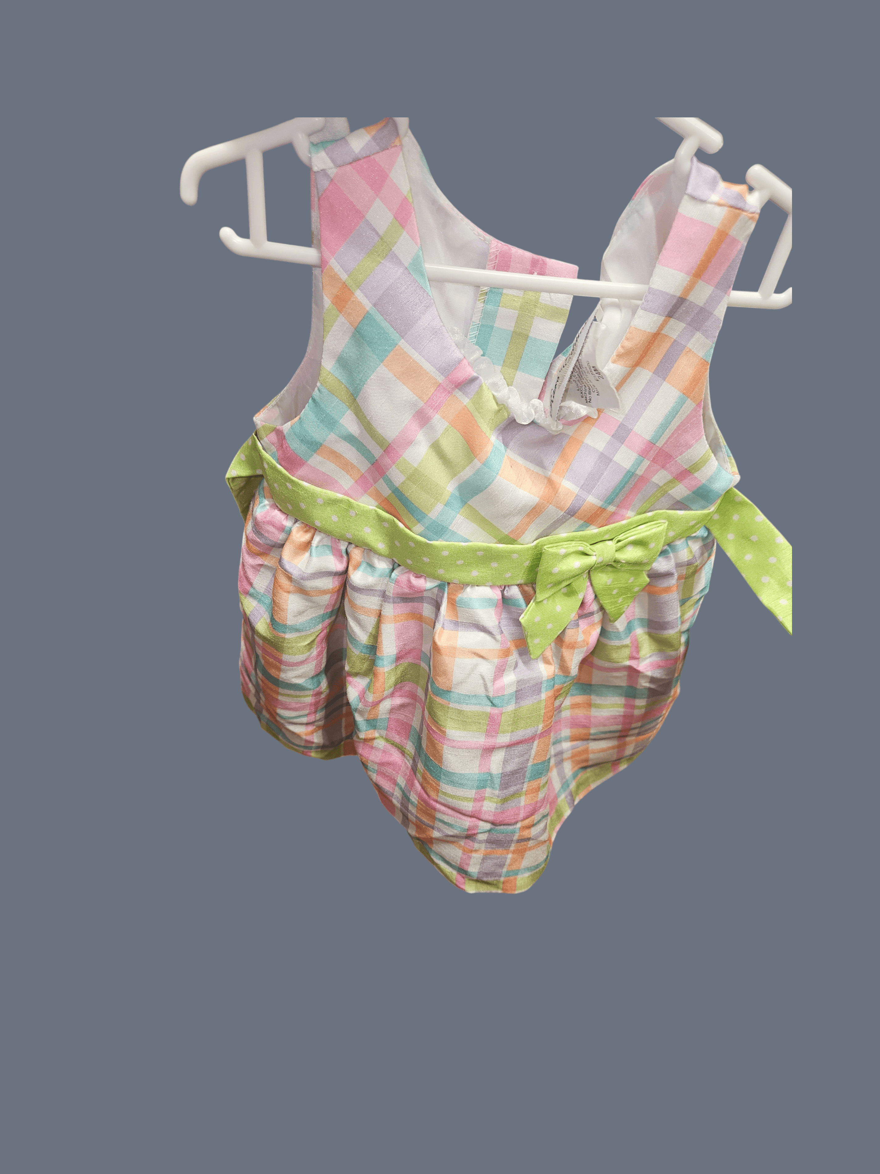Rare Editions Multicolor Checkered A-line Dress, 24 Mos