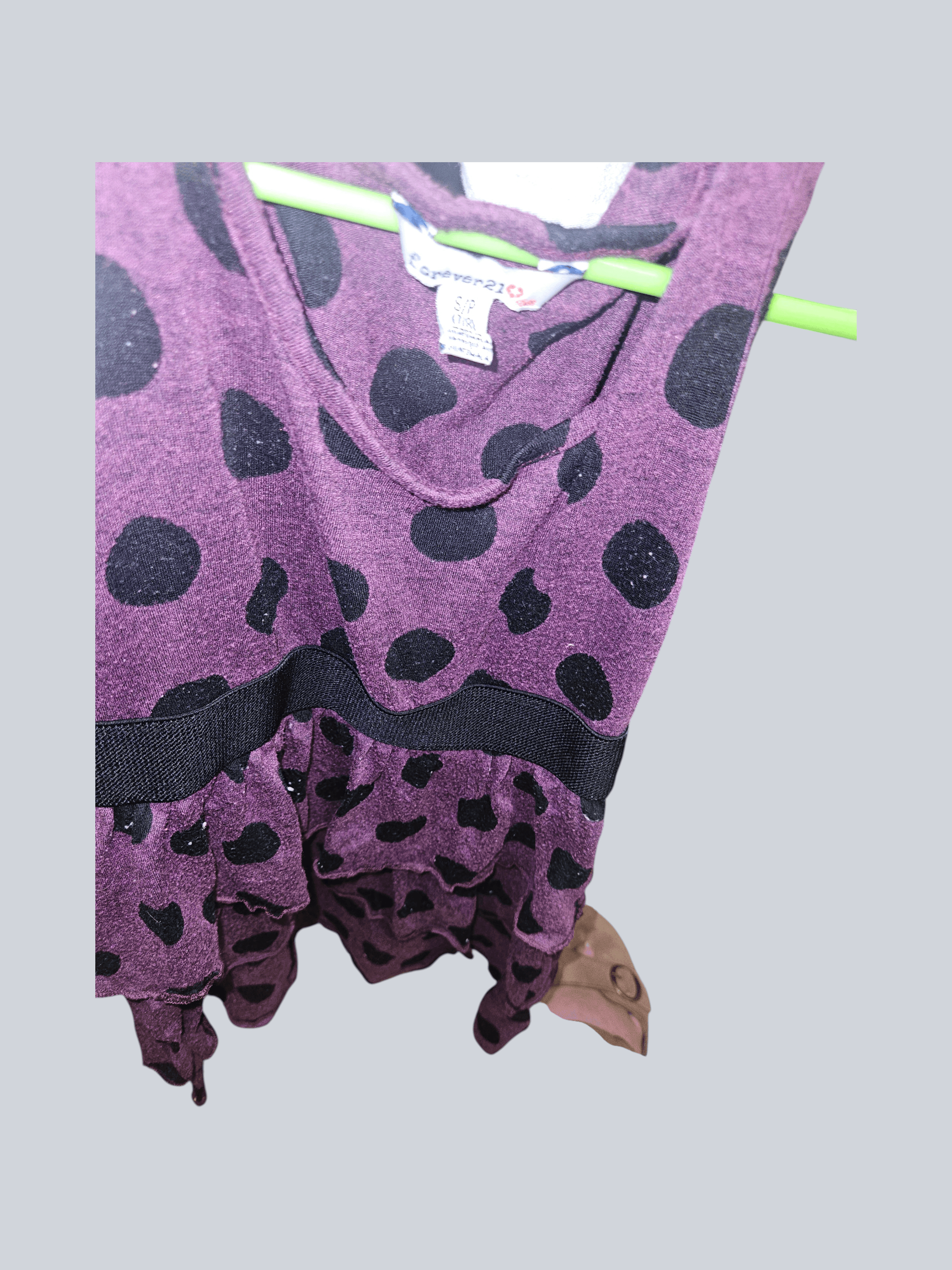 Forever 21 Kids Purple Polka Dot Sleeveless Dress - Size S
