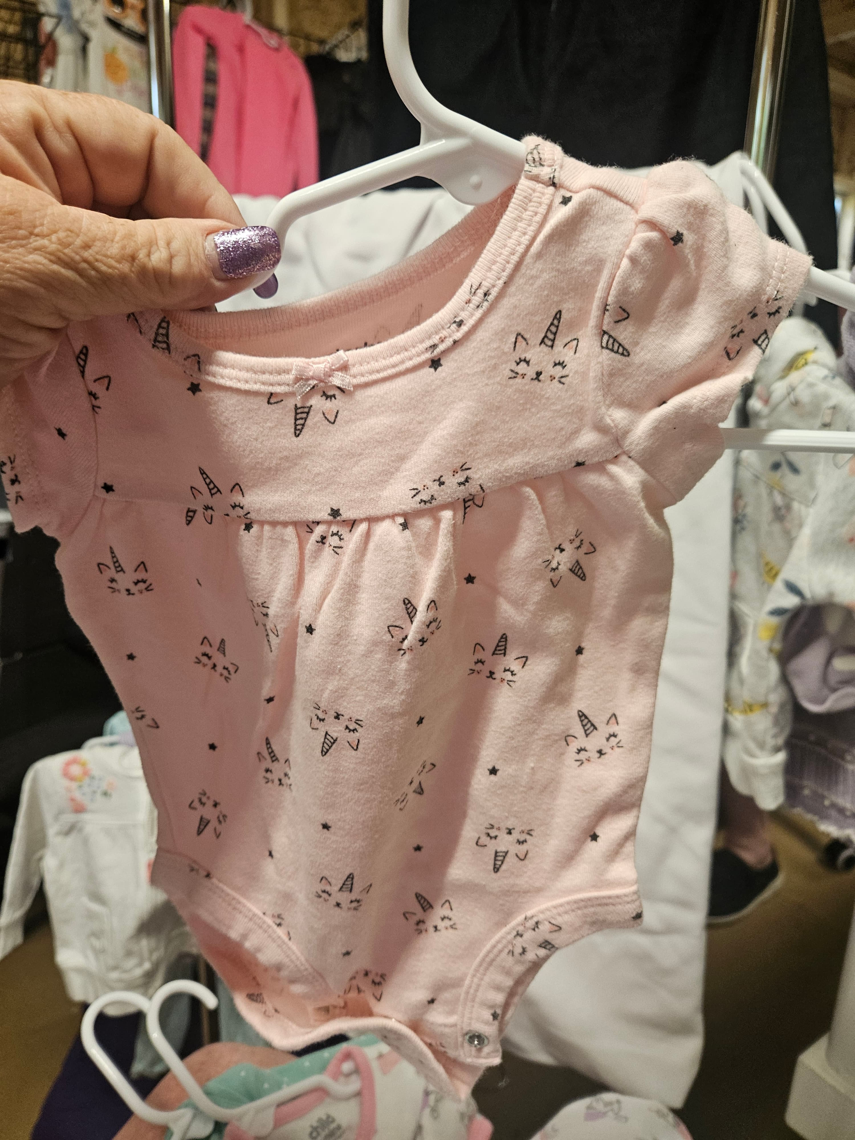Carter's Baby Girl Unicorn Print Bodysuit 3M