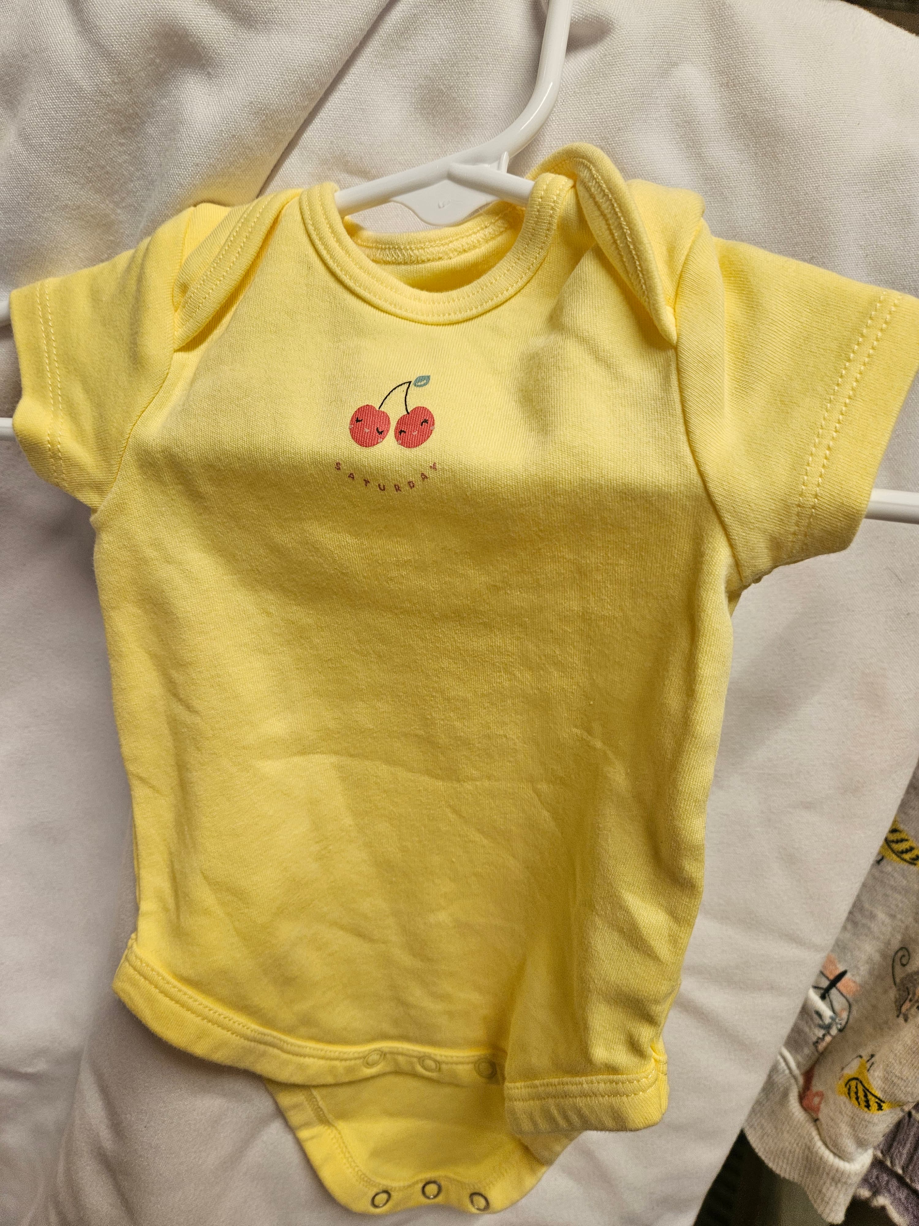 Baby Club Yellow Cherry Bodysuit Size 62