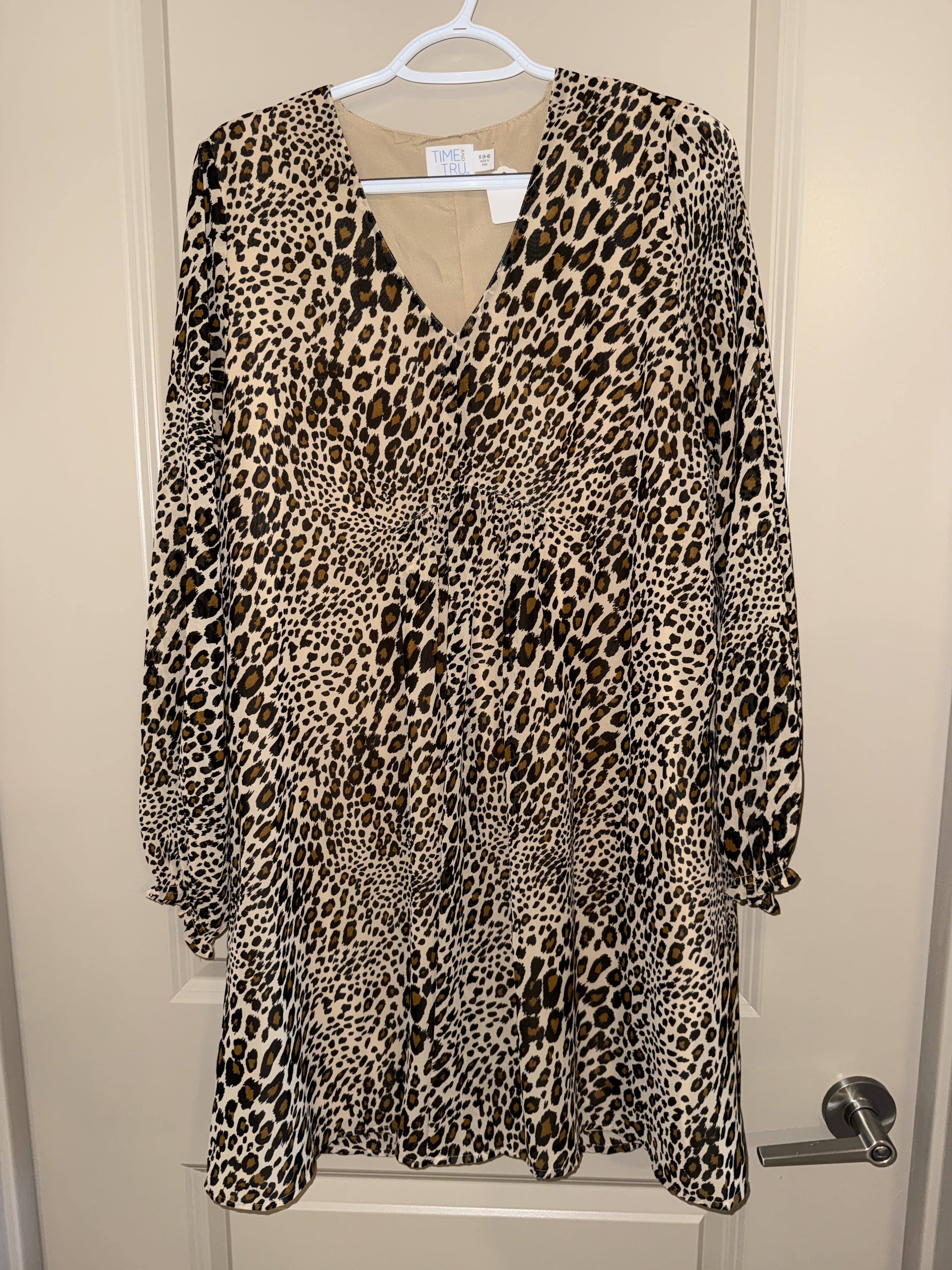 Time and Tru Leopard Print Dress Shirt
