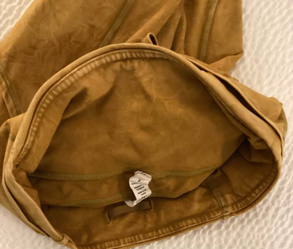 Lululemon Fast and Free High-Rise Tight 25" Crackle Wash Gold Spice Size 2