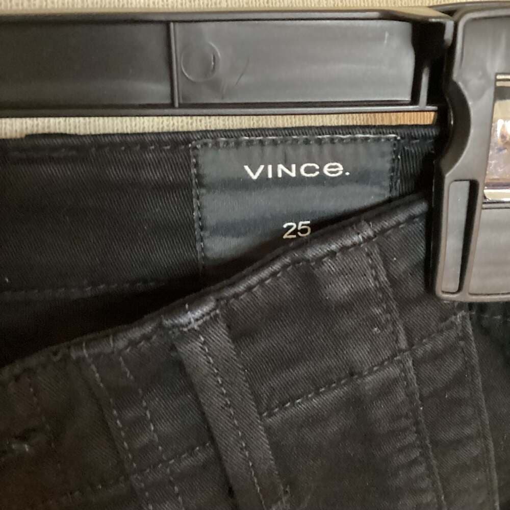 Vince Skinny Military Stretch Twill Slim Ankle Pants in Black