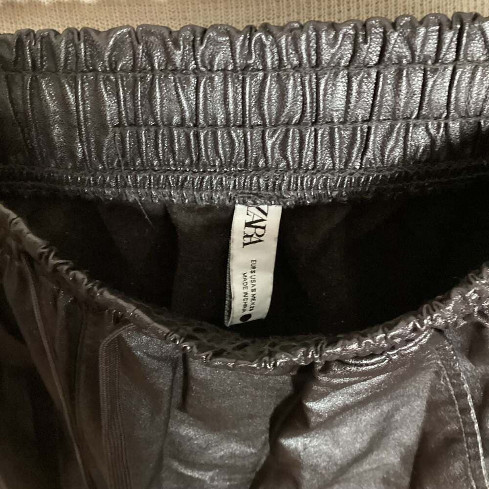 Zara Faux Leather Jogger Pants Size S