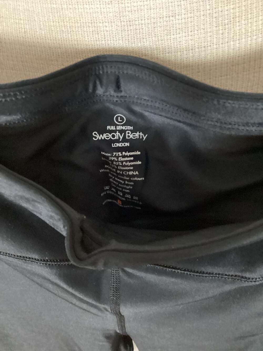Sweaty Betty Power Full Length Workout Leggings Black Size L